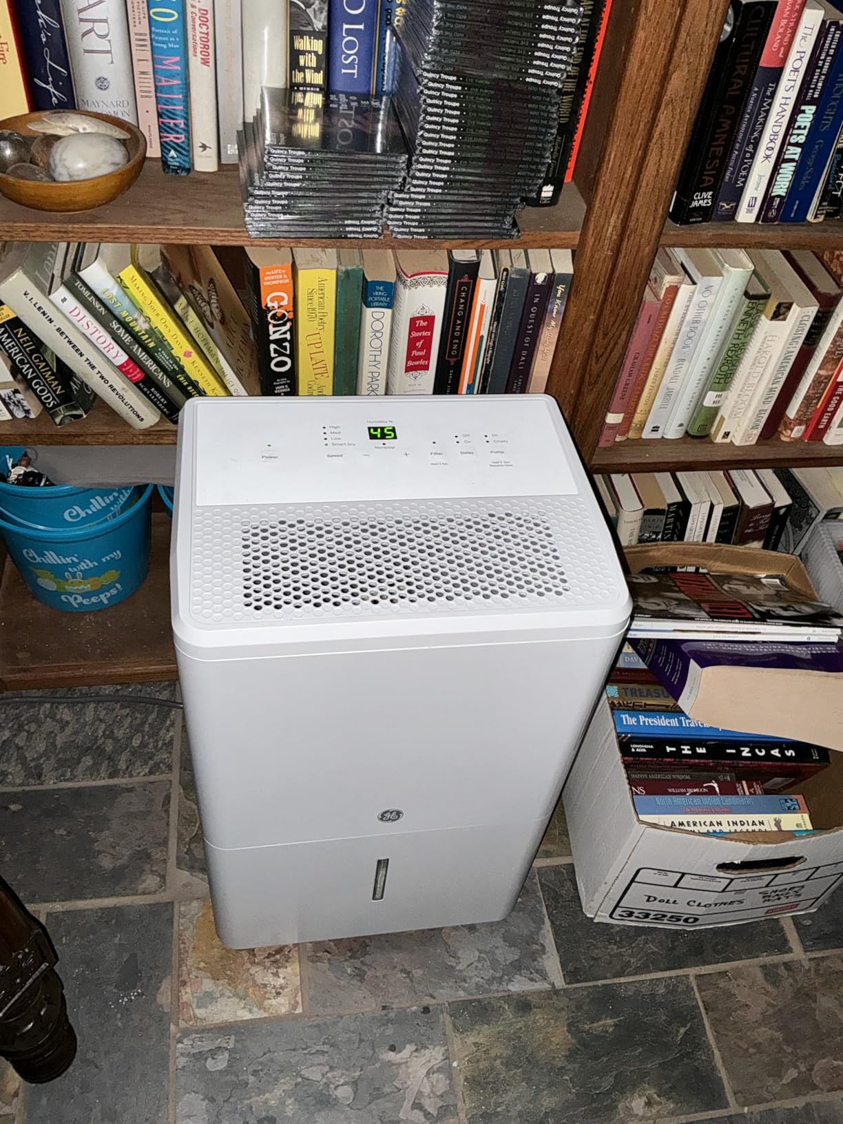 GE Dehumidifier with Pump & Hose, 50 Pint for Basement & Home, 5000 Sq Ft | Pumps water 15 ft vertically, 16 ft drain hose, Smart Dry Technology, Humidistat Control, Continuous Drain Option customer photo 1