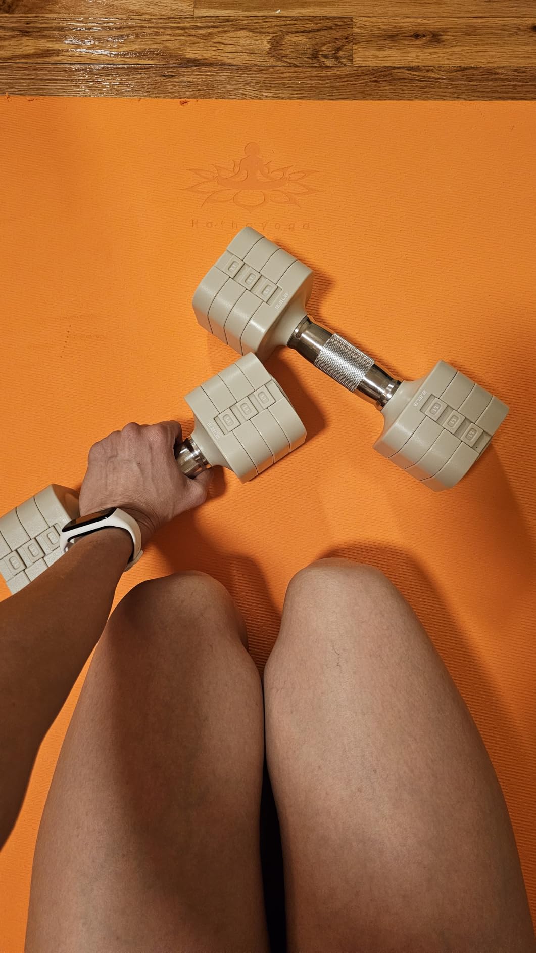 Hezeyferg 30.8LB Adjustable Dumbbell Set, Hand Weights Set for Home Gym | Each Adjustable Weight Dumbbell with 6 Levels 4.4/6.6/8.8/11/13.2/15.4lb, for Women/Men Full Body Workout customer photo 1