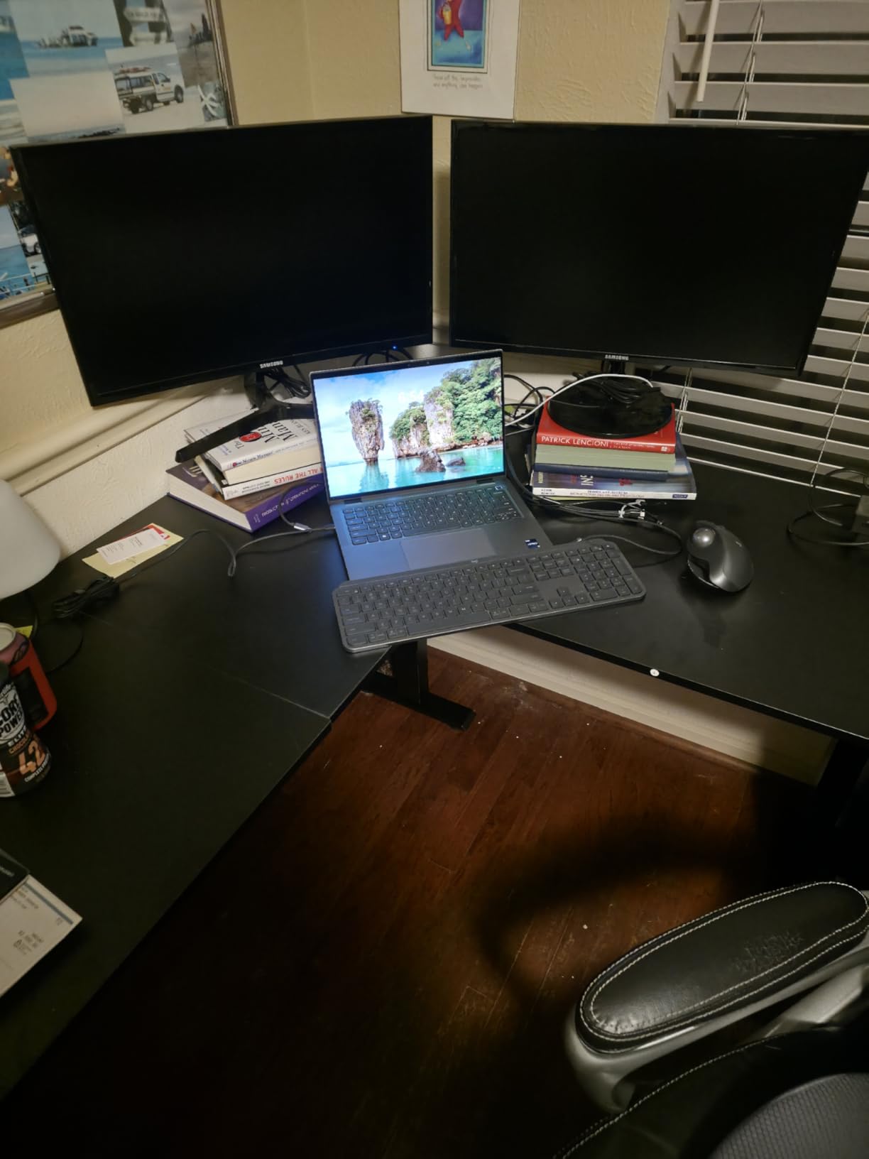 71 Inch Reversible L Shaped Electric Standing Desk, Rustic Brown | Large Corner Height Adjustable Stand Up Desk, 3 Memory Presets, Sit Stand Table, Reinforced Frame for Home Office Workstation customer photo 1