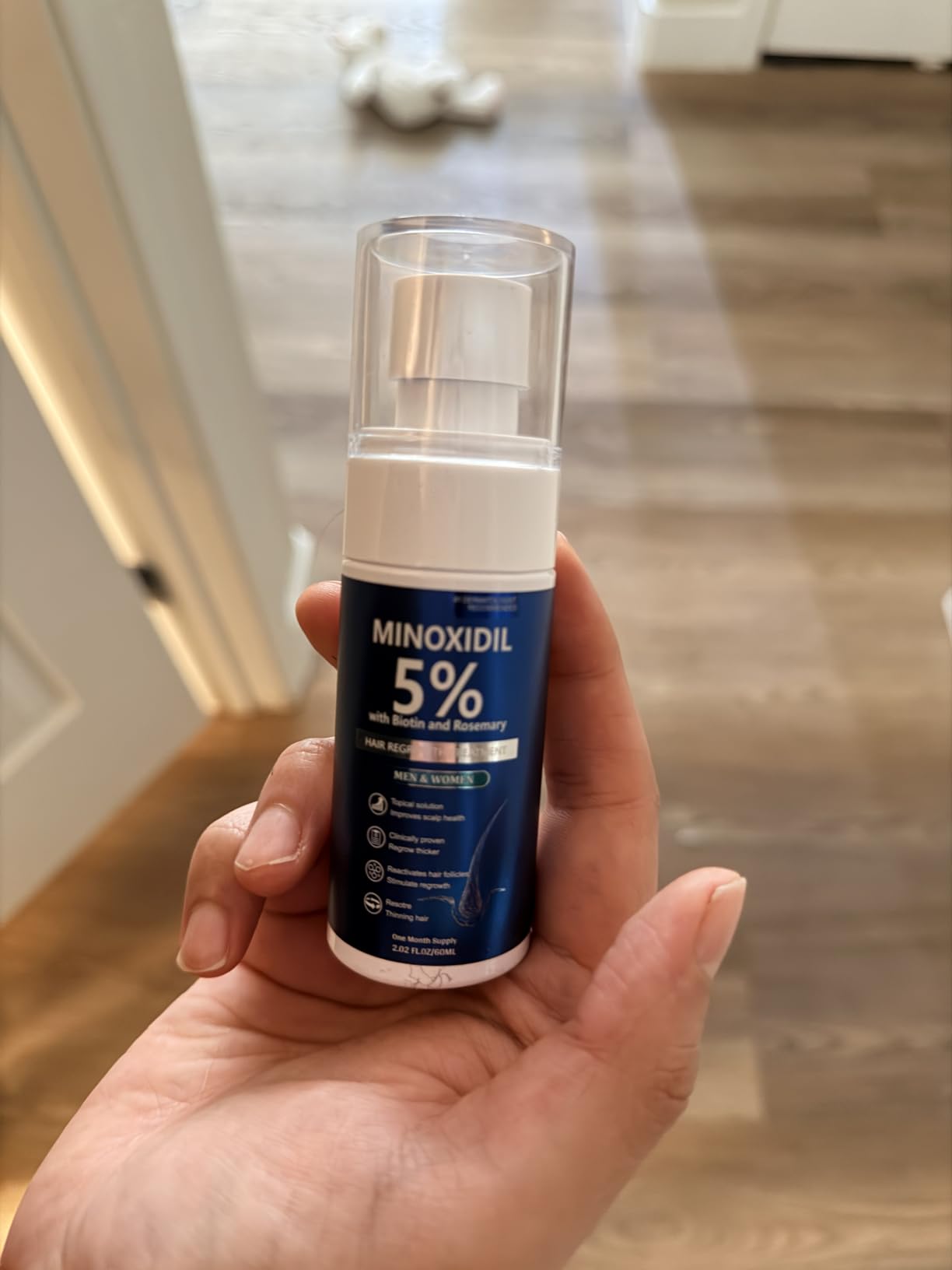 Minoxidil for Men and Women, Hair Growth Serum with Biotin, Rosemary and Batana for Hair Beard Regrowth Treatments Extra Strength Hair Loss Solution, Clinically Proven to Regrow Thicker, 60ML customer photo 1