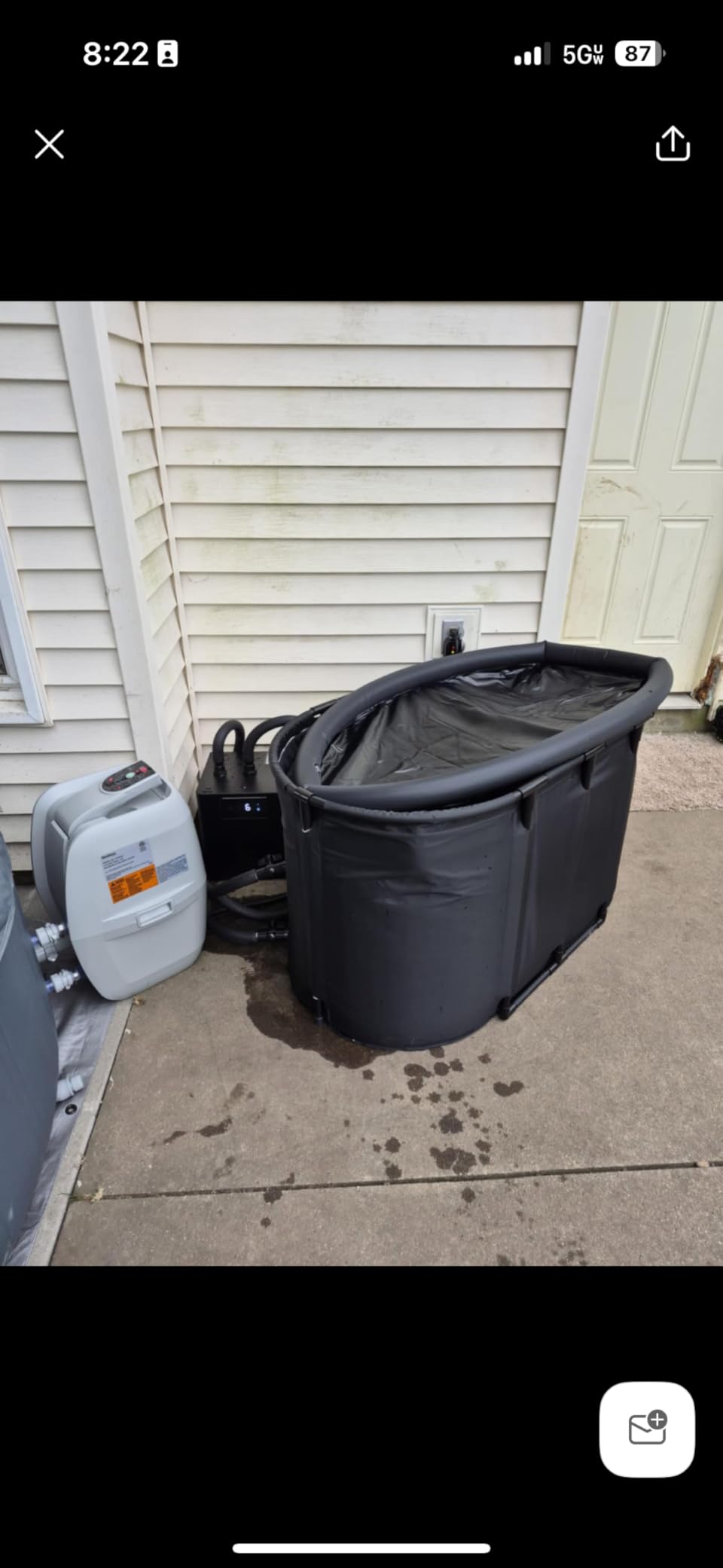 Ice Bath Chiller & Cold Plunge Tub Kit, 1/3 HP Cold Plunge Chiller with External Filter & Pump, 148Gal Ice Pod customer photo 1