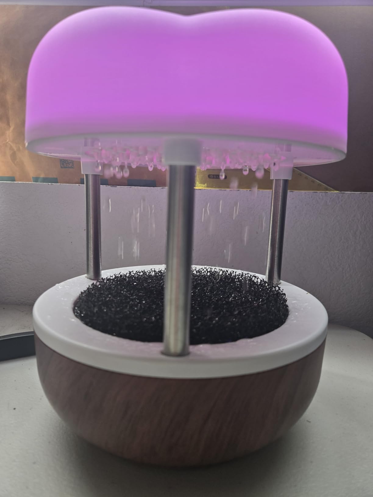 Mindsight 'Calming Cloud' Tabletop Water Fountain | Quiet Pump | Splash Resistant | Zen & Nature Décor | Promotes Focus, Stress Relief, Productivity, Sleep | Reminder to Pause & Reset | Desk Accessory customer photo 2