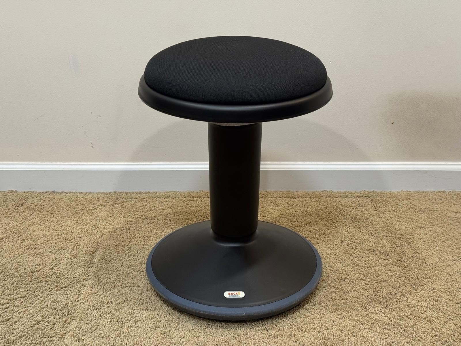 Back2School Express Adjustable Height Wobble Stool, Active Seating Chair with Padded Cushion, Ergonomic Flexible Desk Stool for Teens and Adults, Light Grey customer photo 1