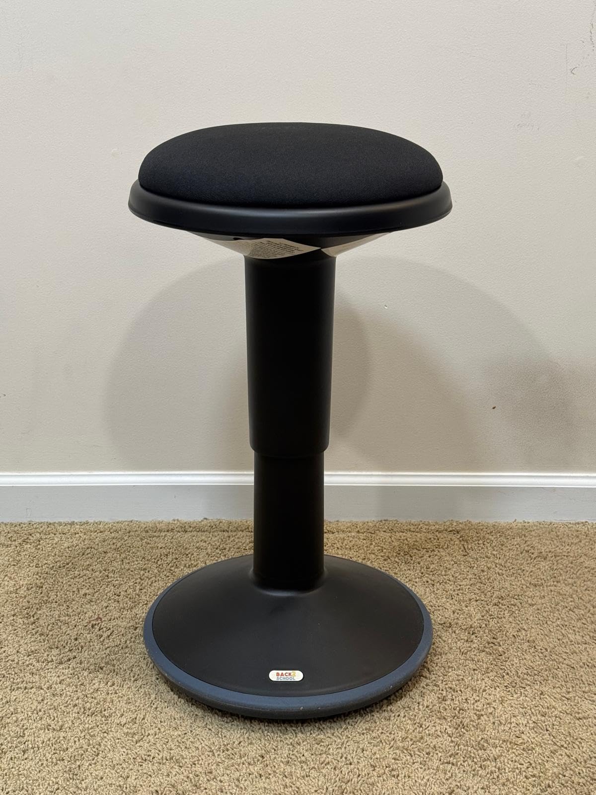 Back2School Express Adjustable Height Wobble Stool, Active Seating Chair with Padded Cushion, Ergonomic Flexible Desk Stool for Teens and Adults, Light Grey customer photo 2
