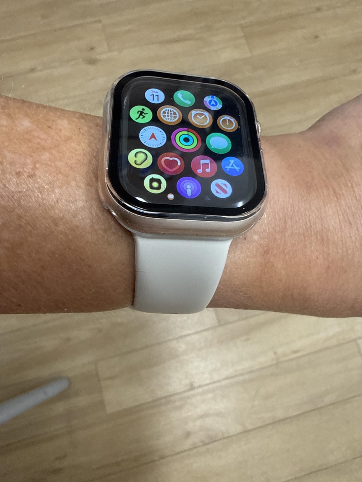 Apple Watch Series 11 [GPS 42mm] Smartwatch with Rose Gold Aluminum Case with Light Blush Sport Band - S/M. Sleep Score, Fitness Tracker, Health Monitoring, Always-On Display, Water Resistant customer photo 2
