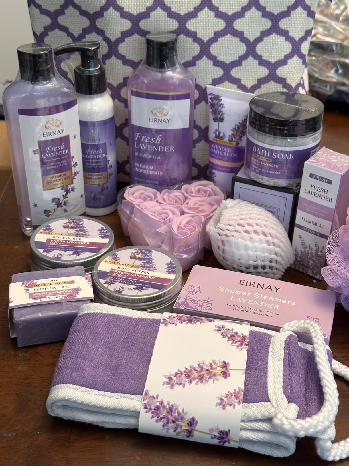 Gift for Women, Spa Gift Baskets for Women - 17pcs Lavender Sets with Body Lotion, Bubble Bath, Relaxing Bath Sets, Birthday Christmas Gifts for Her, Spa Kit for Mom Wife Sister Friend customer photo 1