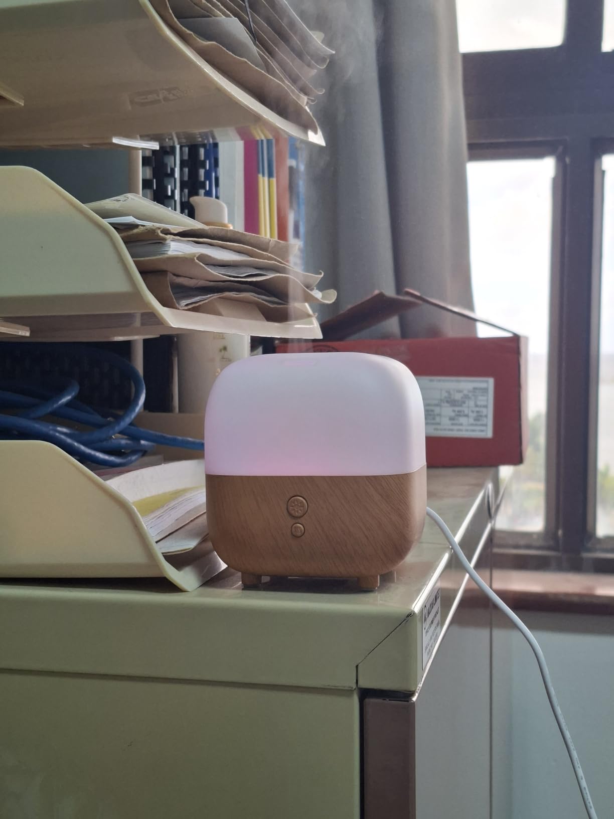 InnoGear 150ml Essential Oil Diffuser for Home Aroma Scent Small Humidifier | Palm-sized, Type-C, Cool Mist Humidifier, Aromatherapy, Automatic Shut-Off, 8 Colors, Ultrasonic, Quiet, for Essential Oils customer photo 1