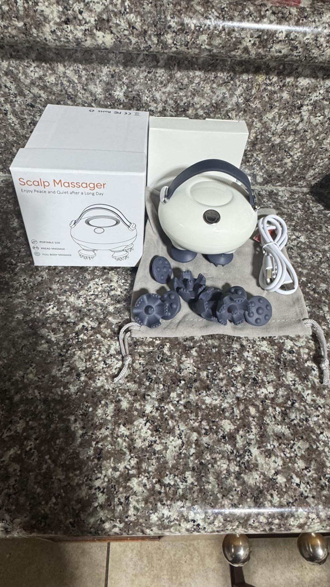Scalp Massager, Head Massager Scalp with Tangle-Resistant Design | Portable Head Massager, Hair Massagers with 12 Massage Heads, 3 Modes customer photo 2