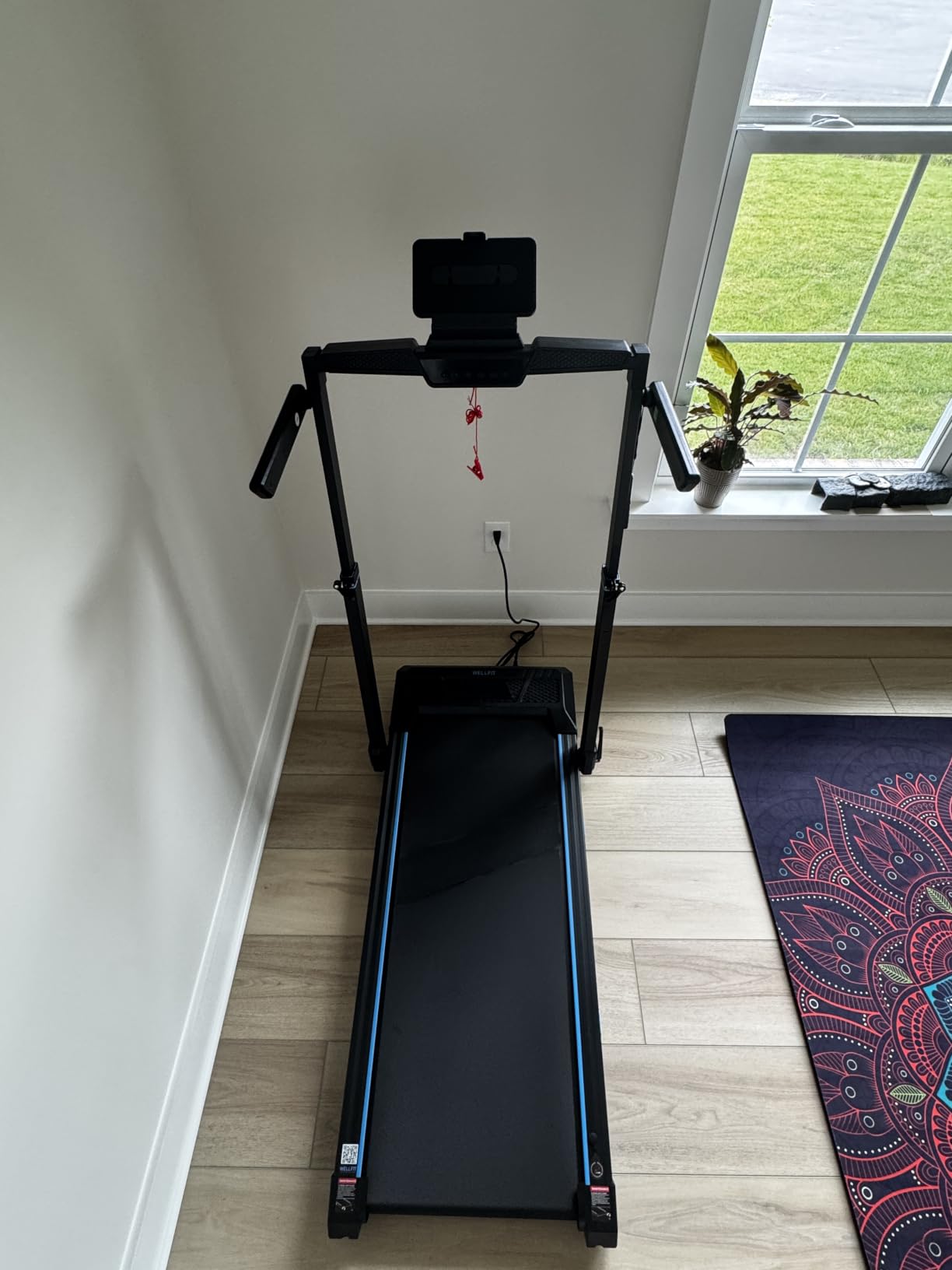 Foldable Treadmill with Auto Incline, 400+ LBS, Adjustable Height | 3.5HP Quiet Walking Pad with Handle Bar, 44