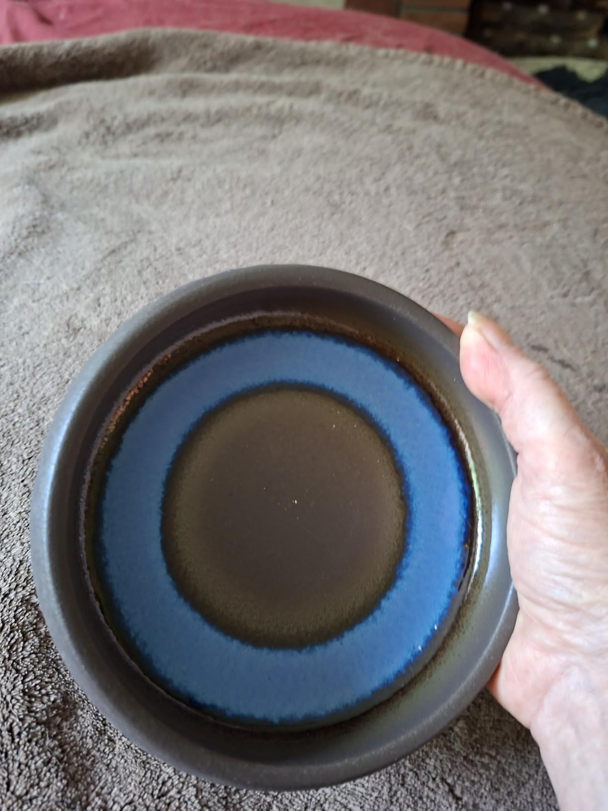 6 Inch Incense Holder with Ash Catcher,Ceramic Handmade Crack Blue Glaze | Incense Burner Bowl,9-Hole Design for Sticks,Cones,Coils Sage,Palo Santo - Perfect for Meditation,Yoga & Zen Home Decor customer photo 1