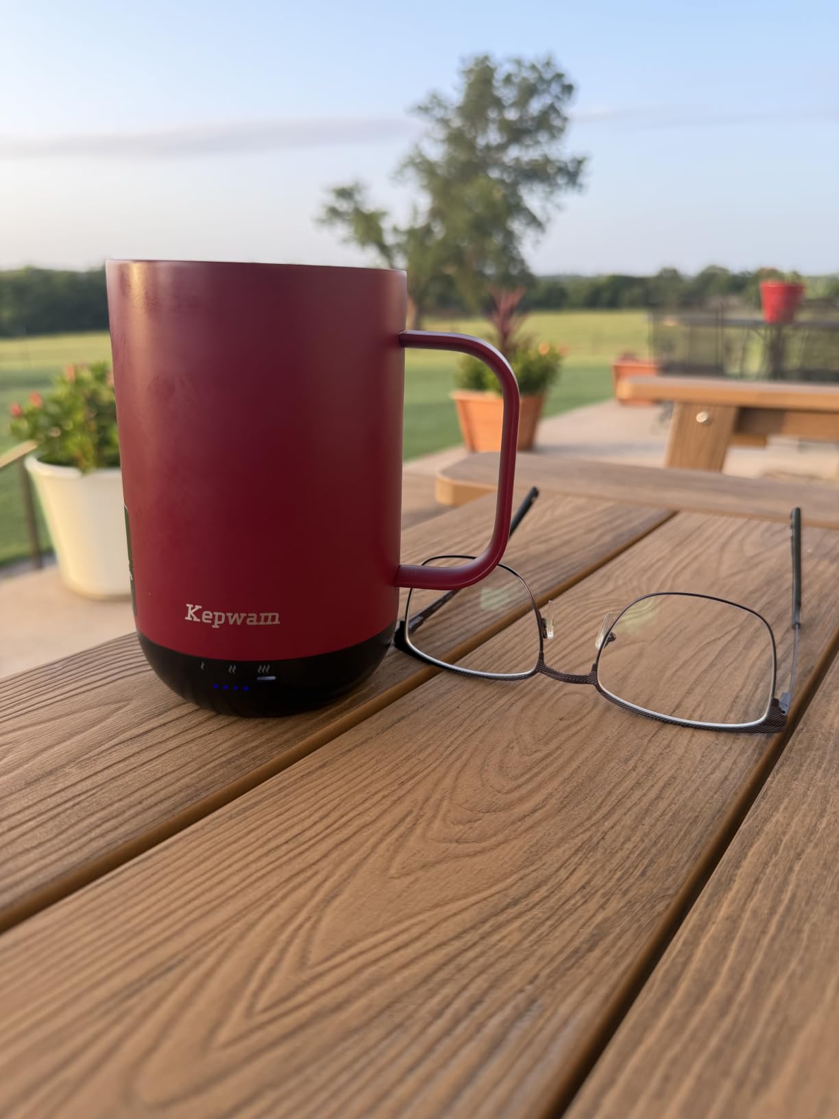 Kepwam Self-Heating Coffee Mug T1-16oz, Fast Heating Rechargeable Heated Coffee Mug, Smart Mug with App & Button Control, Ideal Gift for Coffee Lovers & Hot Drink Enthusiasts customer photo 1