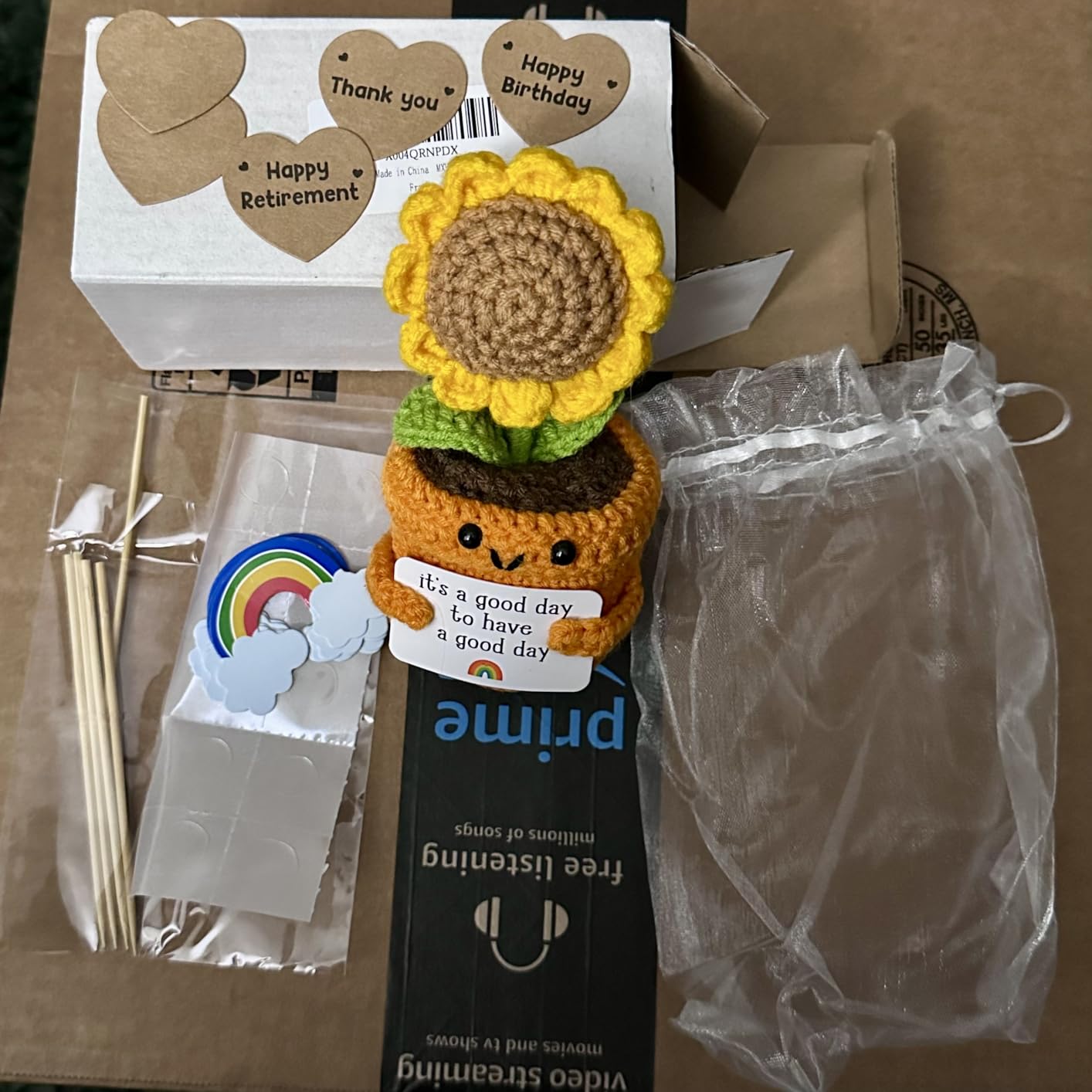 Funny Crochet Sunflower Office Decoration Therapist Gifts for Women Men | Occupational Therapy Gifts, Mental Health, Psychology Graduation, Therapist Appreciation Presents, Psychologist customer photo 1