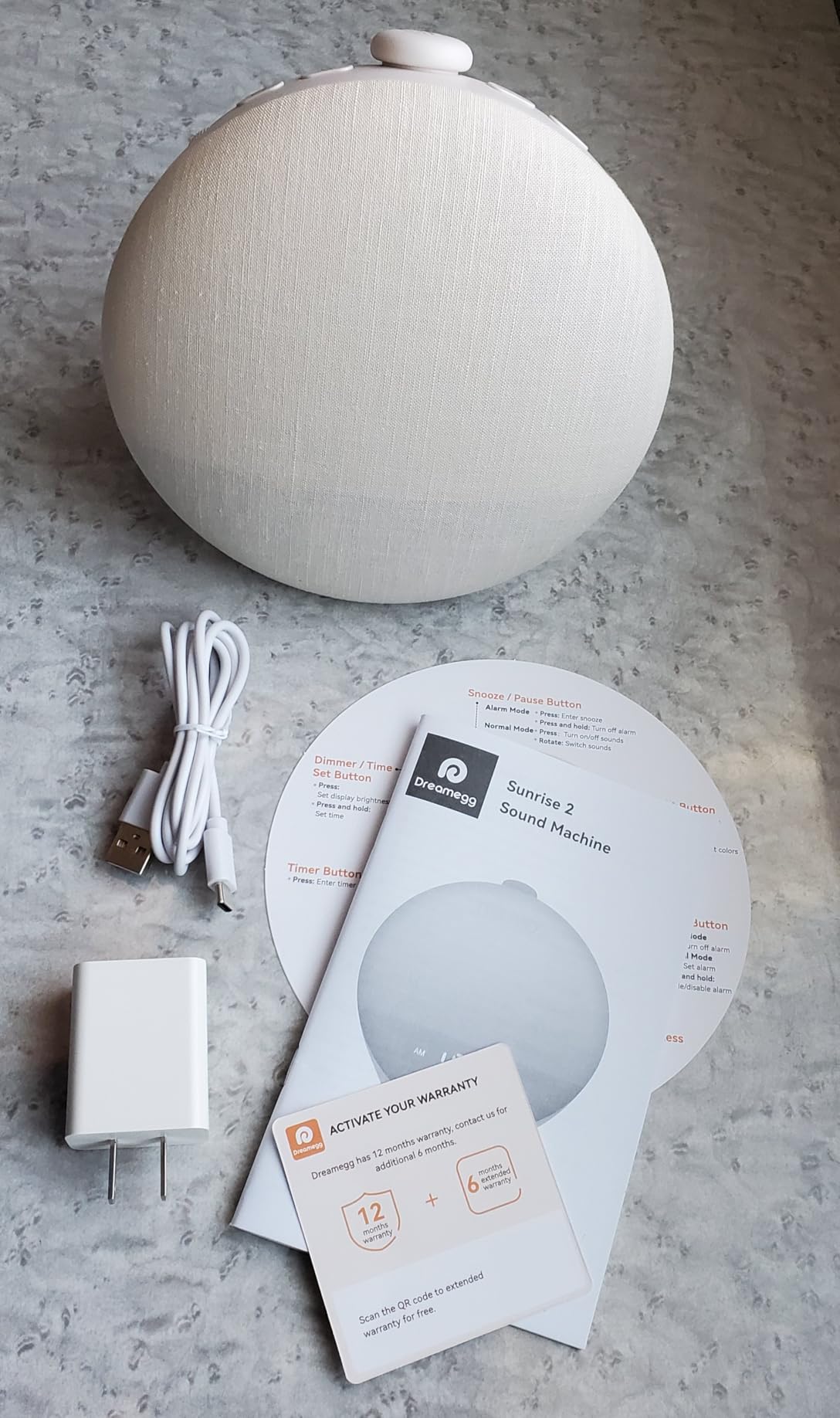 Dreamegg Sunrise 2 Sunrise Alarm Clock, Sound Machine for Sleep, 29 Sounds | White Noise Machine, Sunrise Wake-Up, Dimmable Night Light, One-Tap Routine, No App, Bedrooms, Heavy Sleepers customer photo 1