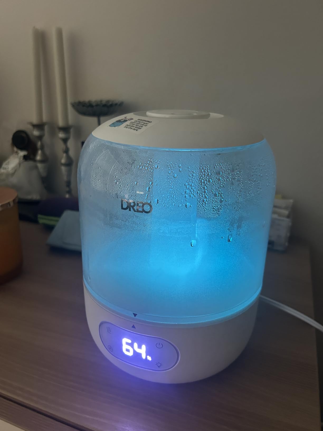 DREO 3L Humidifiers for Bedroom, 30H Runtime, 26 dB Quiet, New Edition | Easy to Refill & Clean, Precise Humidity Control, Night light, Cool Mist Air Humidifier for Large Room, Baby Nursery customer photo 1