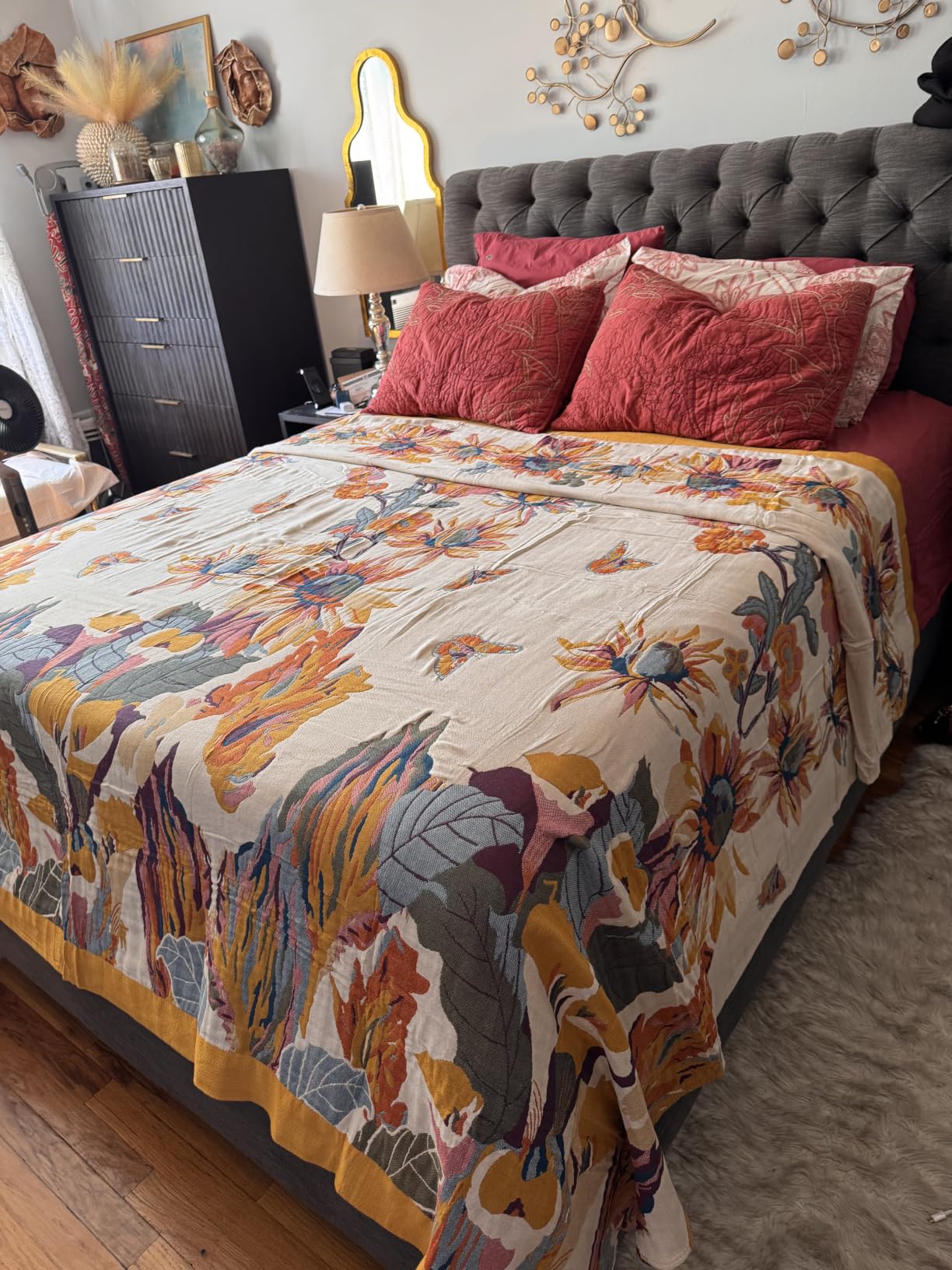 LUTBM Boho Throw Blanket for Bed 60