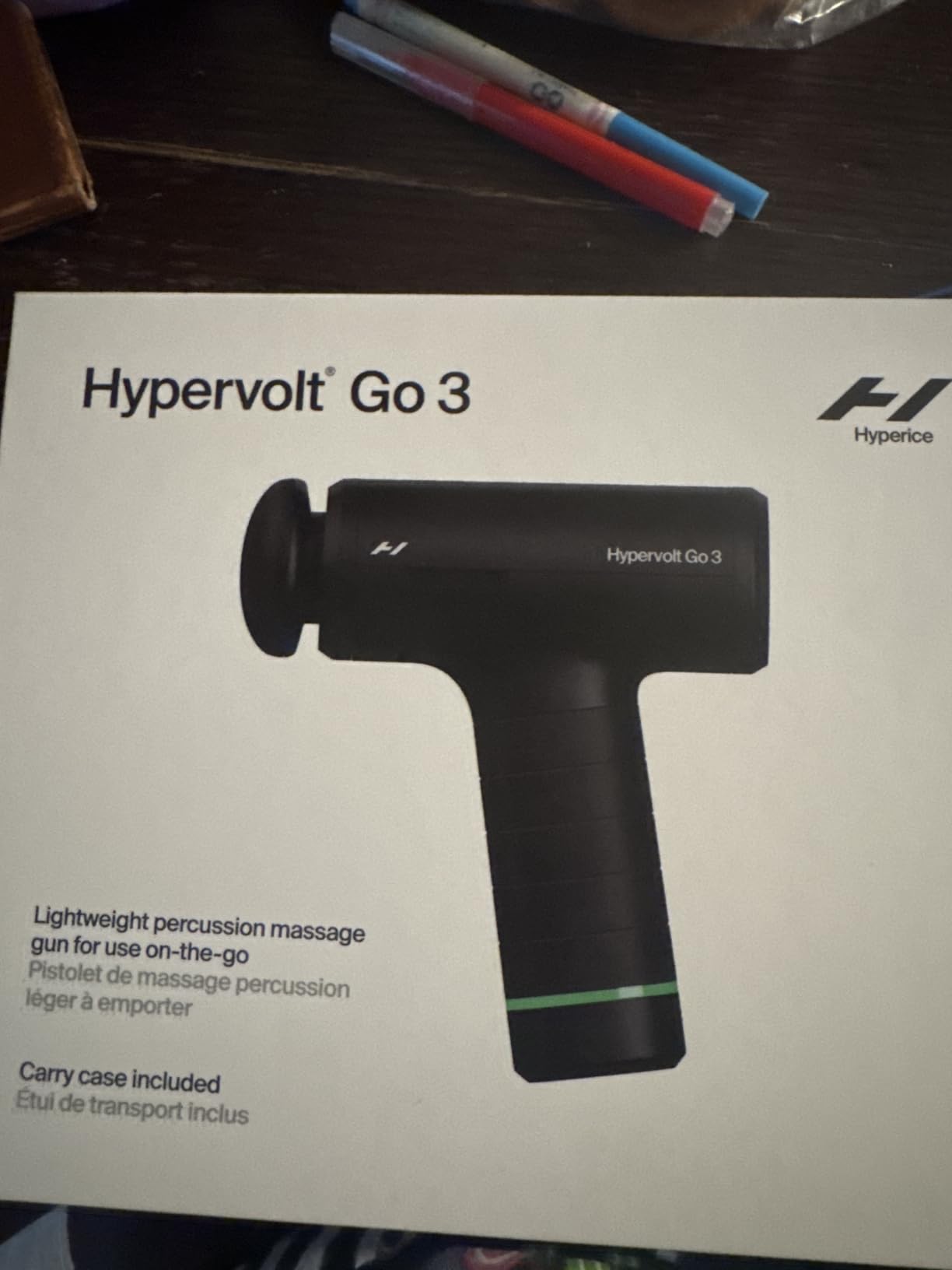 Hyperice Hypervolt Go 3 - Compact Handheld Percussion Massage Gun with QuietGlide Technology | 3 Speeds, Portable Lightweight Design | Helps Relieve Muscle Soreness and Improve Recovery customer photo 1