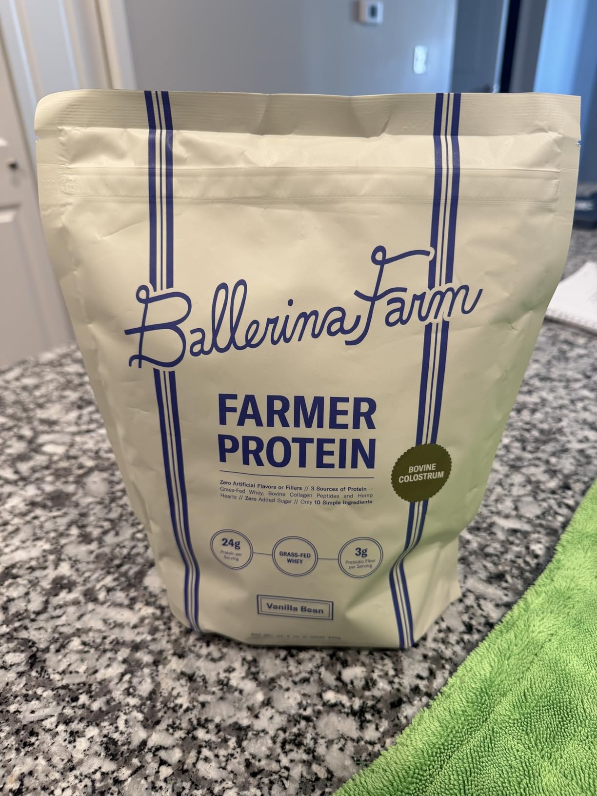 Ballerina Farm Grass Fed Whey Protein Powder, Vanilla Bean, 24g Protein with Collagen Peptides, Bovine Colostrum, Hemp Hearts & Prebiotic Fiber, No Added Sugar or Artificial Ingredients, 20 Servings customer photo 1
