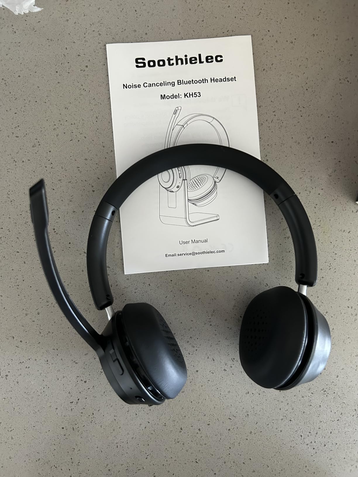 wegear Hybrid Active Noise Cancelling Headphones, Wireless ANC Bluetooth 5.4 Over Ear Headphones, Clear Calls, Deep Bass, 60H Playtime, Comfort Fit, Foldable Headset for Gym Travel Office Home Black customer photo 2