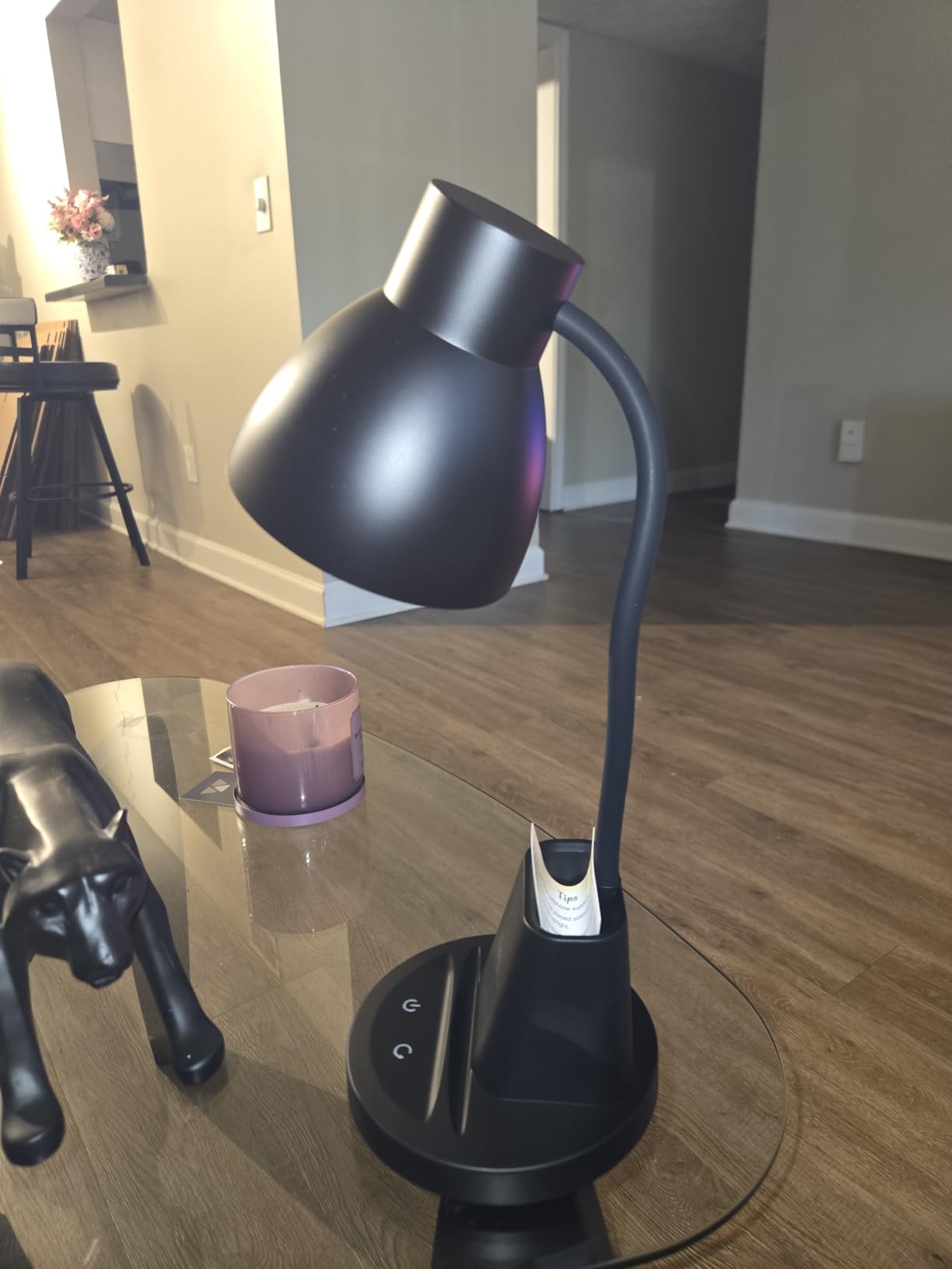 Desk Lamp for Home Office, 10W Wireless Charging, Eye-Caring LED Desk Light, CRI 95+ 3 Color Modes Stepless Dimming Pen Holder, 360° Flexible Arm Desk Lamps for College Dorm, Adapter Included customer photo 1