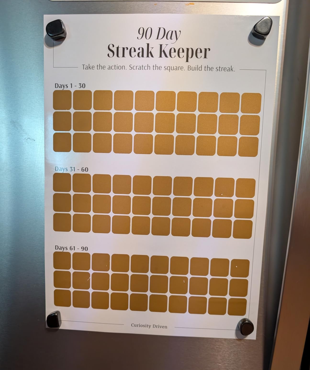90 Day Scratch Off Habit Tracker (11.7