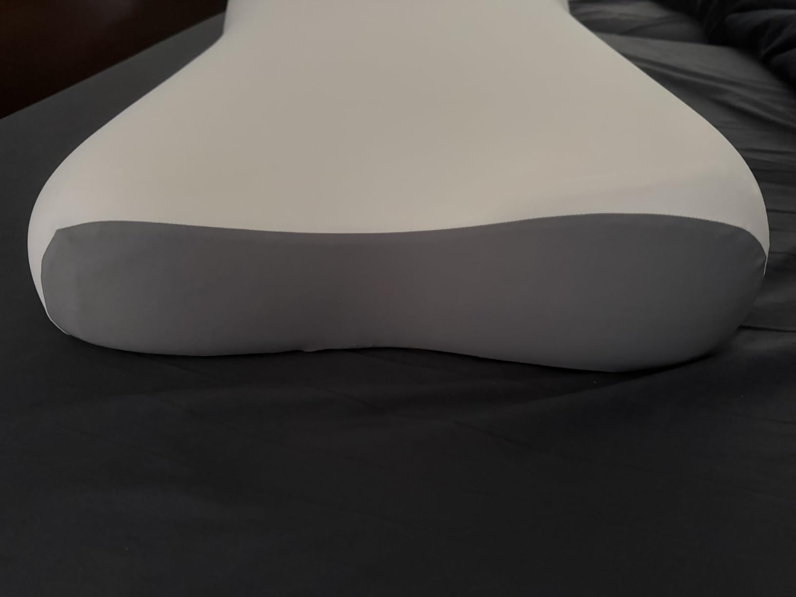 Polovo Cervical Neck Pillow - Ergonomic Side Sleeper Pillow for Pain Relief, Contour Memory Foam Pillows for Deep Sleep, Orthopedic Cooling Pillow Bed Pillow for Side Back Stomach Sleepers(White&Grey) customer photo 1