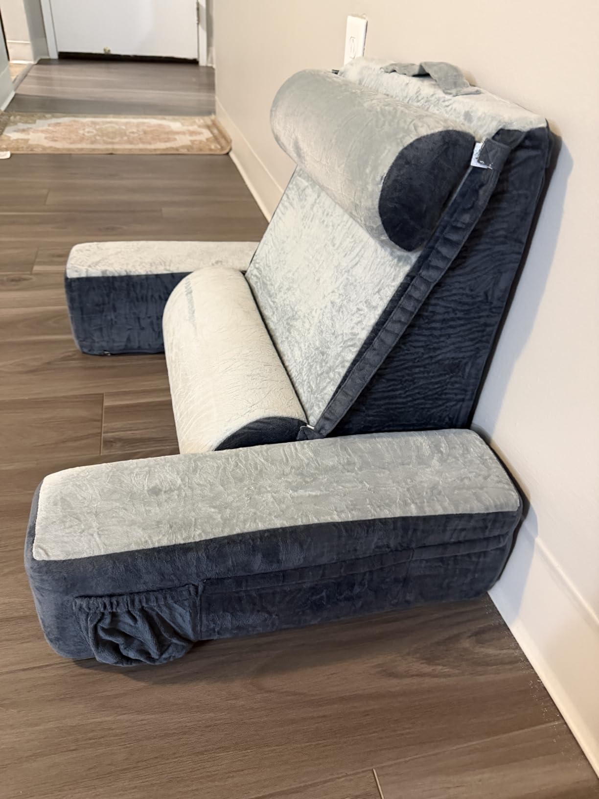 Reading Pillow for Bed with Detachable Armrests, Headrest & Lumbar Support | Adjustable Headrest & Independent Lumbar Support, Dual Side Storage Pockets for Reading Gaming Nurs Sofa customer photo 2