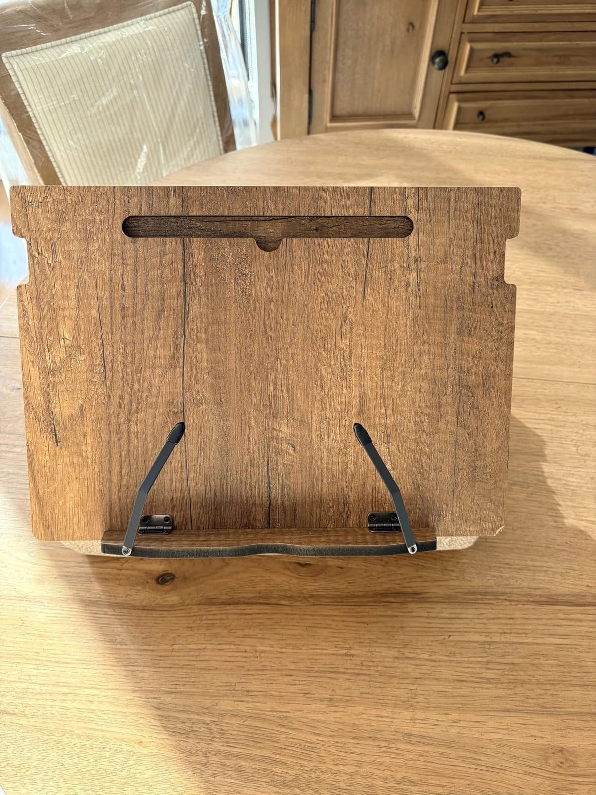 Book Stand for Reading in Bed with Storage - Book Holders for Reading Hands Free, Bed Book Holder and Book Display Stand, Perfect Book Stands for Reading, Study, Bed or Desk Use (Black) customer photo 1