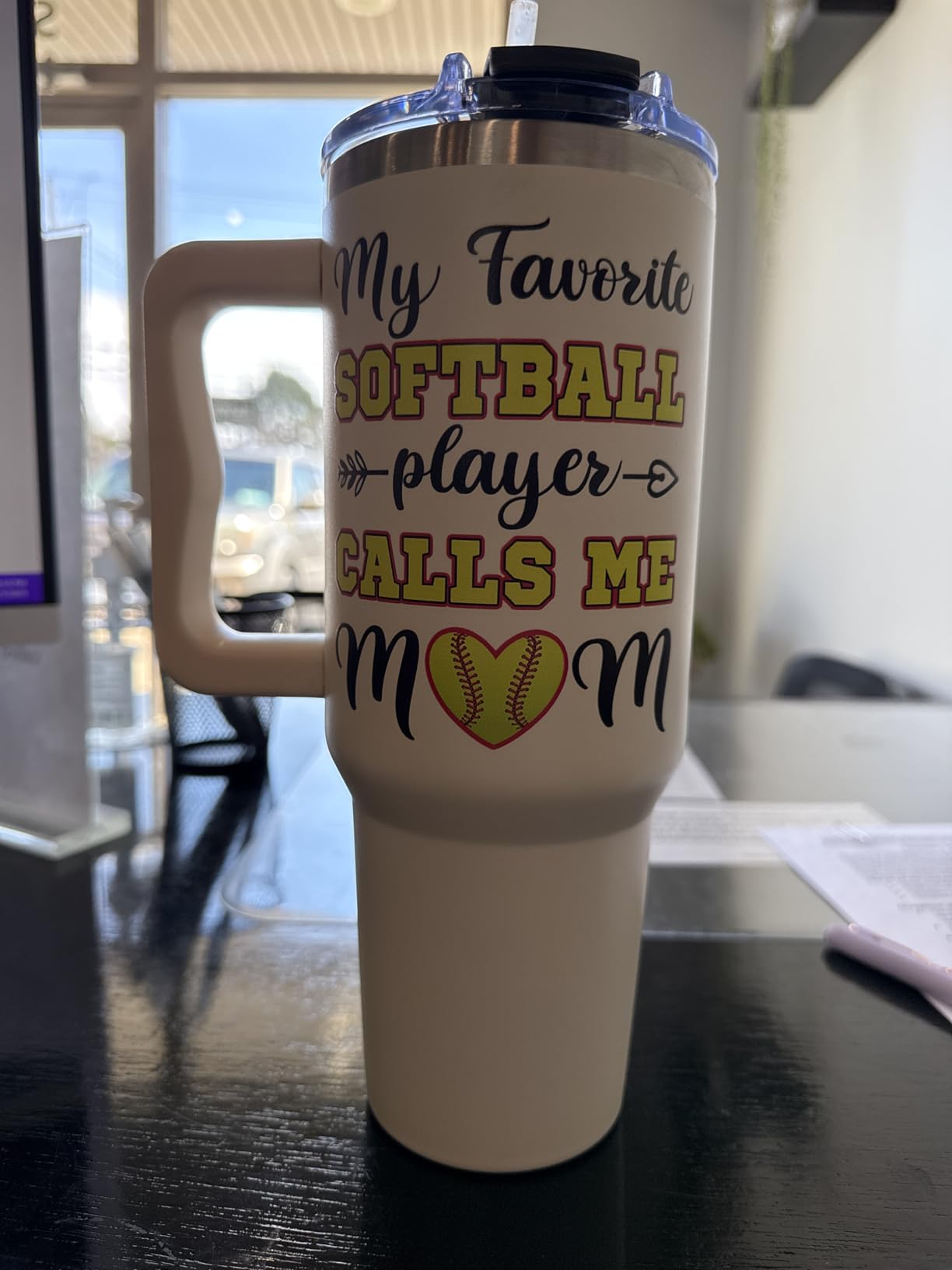 Yoga Gifts 40 oz Stainless Steel Tumbler With Handle Lid And Straw Namaste Inspirational Quotes And Meditation Pose Illustrations Insulated Travel Cup Yoga Lover Gift Mindfulness Design customer photo 1