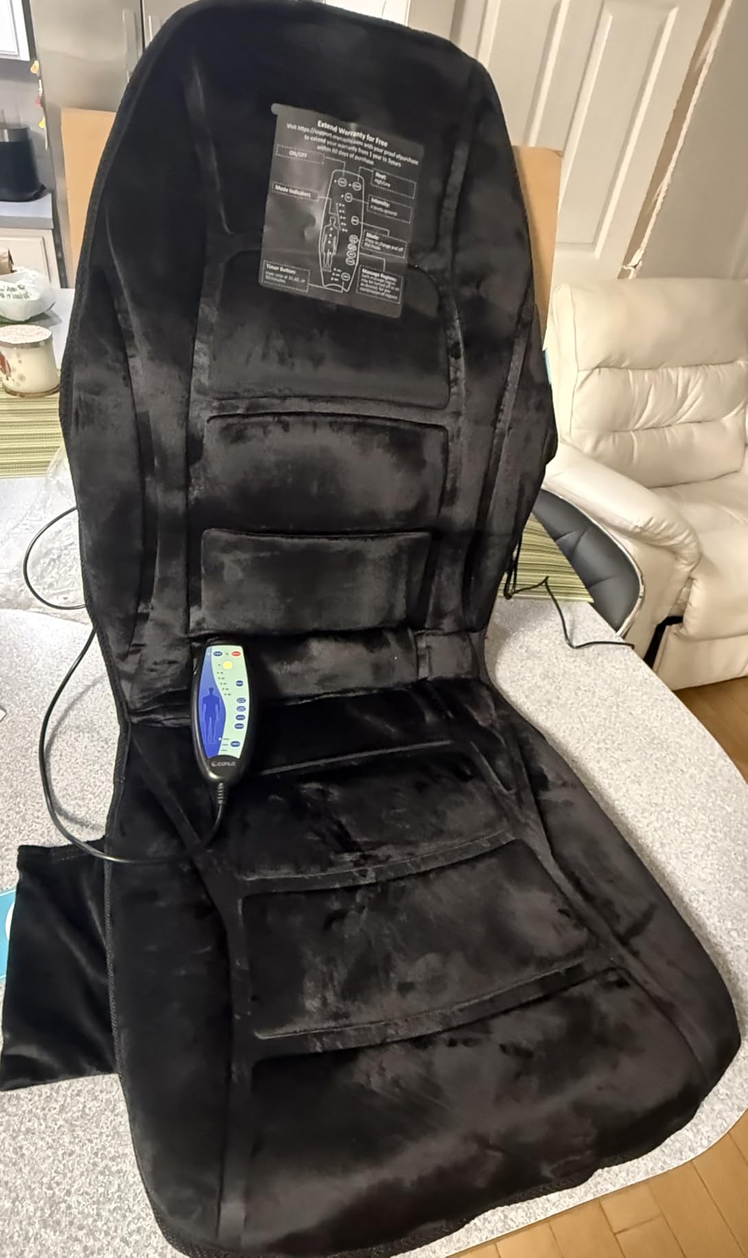 Back Massager for Chair - Full Back Massager with Heat for Back Pain Relief Deep Tissue, Chair Massager Pad, Back Support Inflatable Flap Massage Chair Cushion customer photo 1