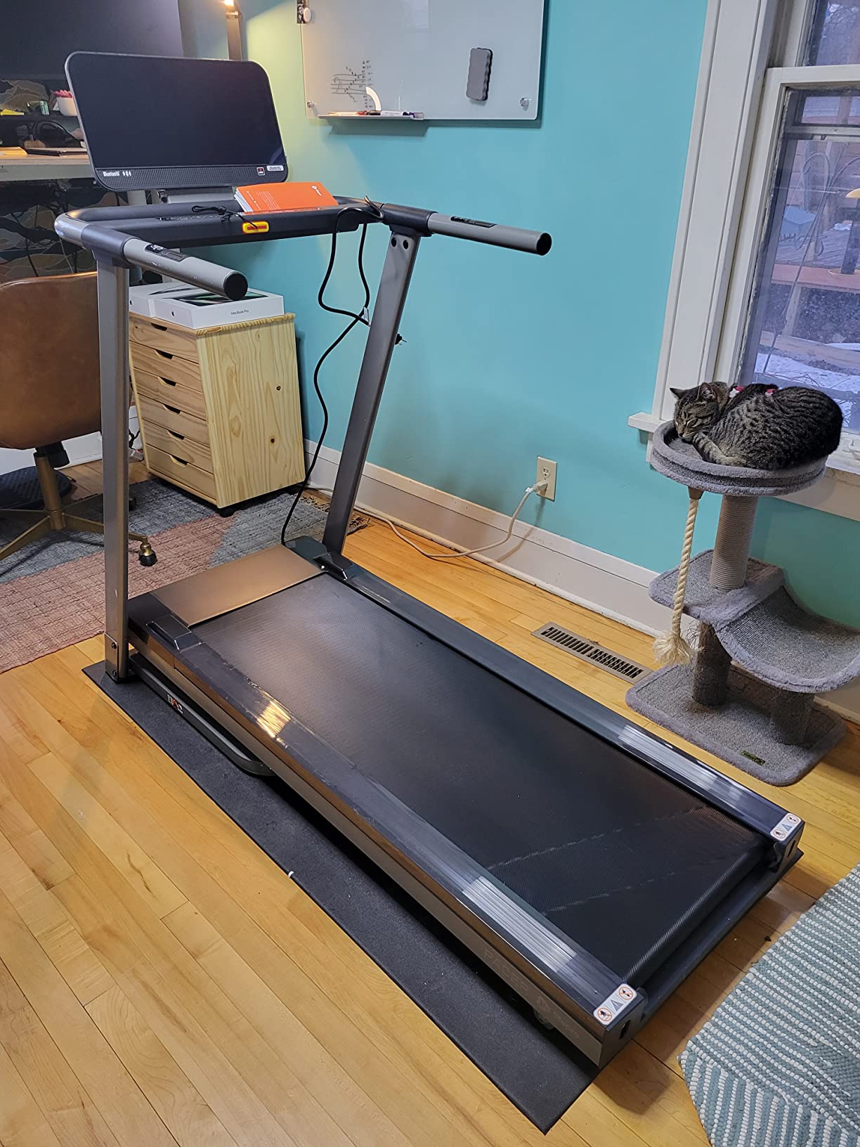 LifePro PacerMini Compact Walking Pad Treadmill with Incline - Under Desk Walking Treadmill for Home Mini Apartment & Office Portable Low Profile Quiet Electric with Remote Control & LED Display | 3 MPH Max Speed 220 lb Capacity customer photo 2