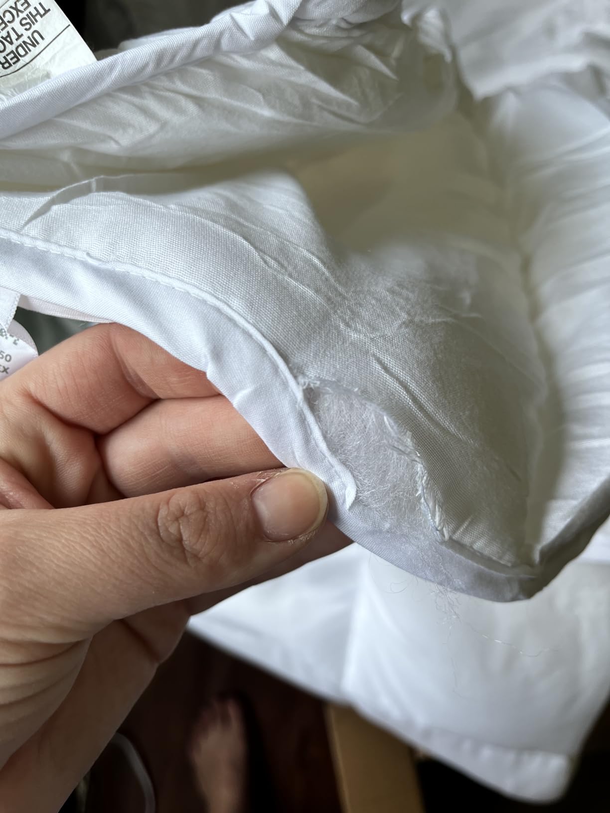 L LOVSOUL Premium Goose Down Comforter King Size, 100% Organic Cotton Fabric, All Season Hotel Luxury Bedding Comforters, 1200TC, 850+FP, White Duvet Insert with 8 Corner Tabs customer photo 1