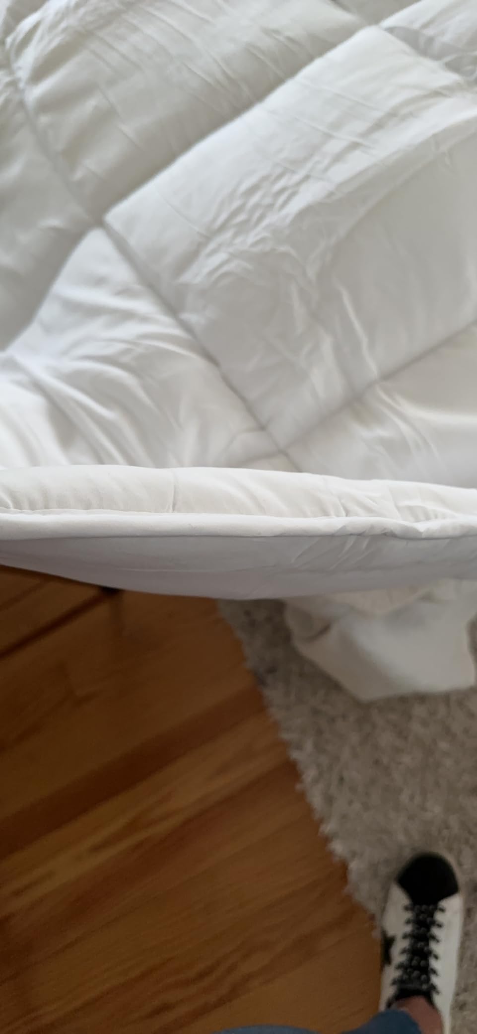 L LOVSOUL Premium Goose Down Comforter King Size, 100% Organic Cotton Fabric, All Season Hotel Luxury Bedding Comforters, 1200TC, 850+FP, White Duvet Insert with 8 Corner Tabs customer photo 2