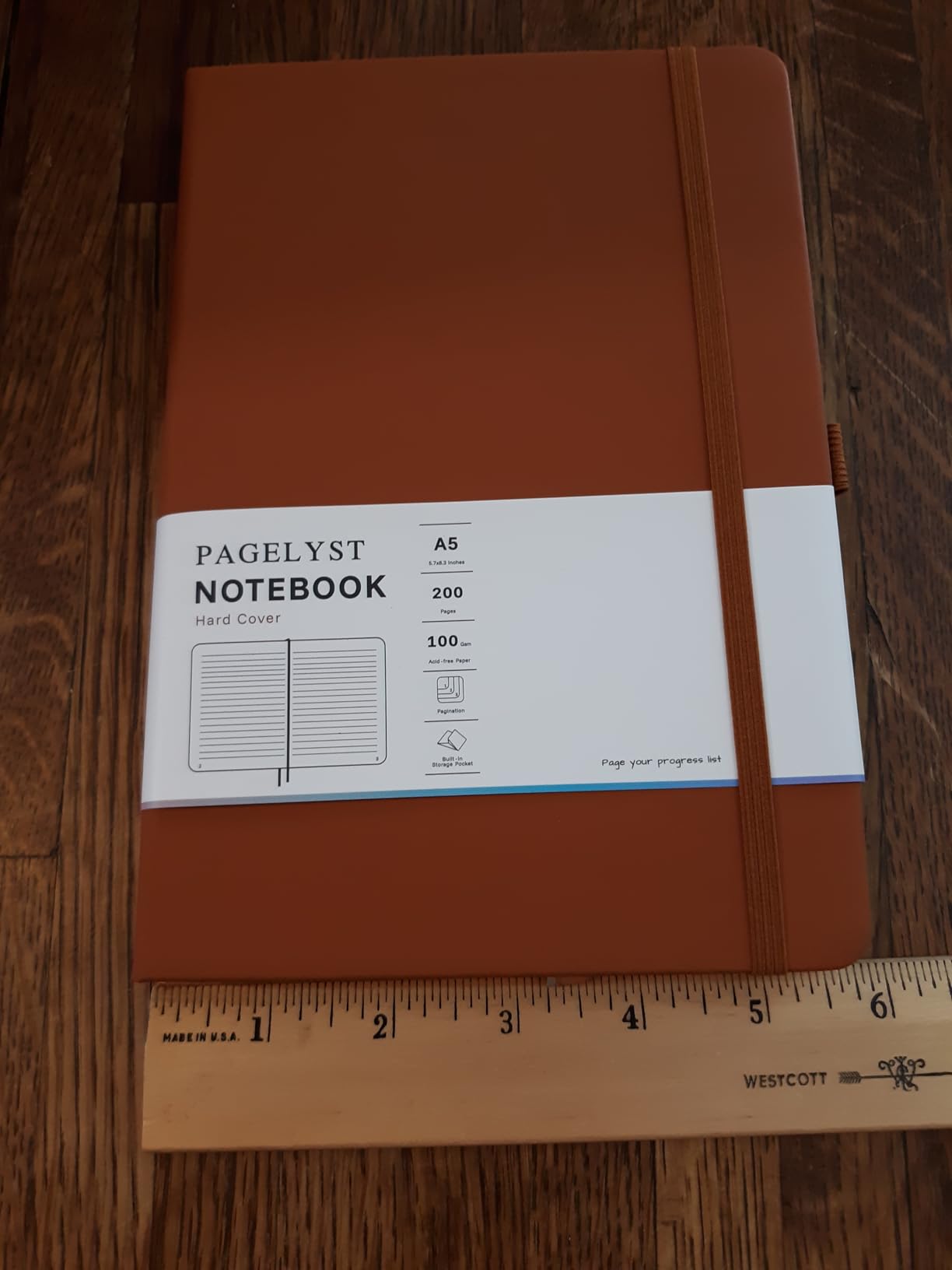 PAGELYST Lined Journal Notebook 200 Numbered Pages, 4 Pack, A5 Medium | 5.7'' x 8.3'' Leather Journal for Women Men, 100 GSM Thick Paper for Journaling, Writing, Work & Office (Classic Color Set) customer photo 1