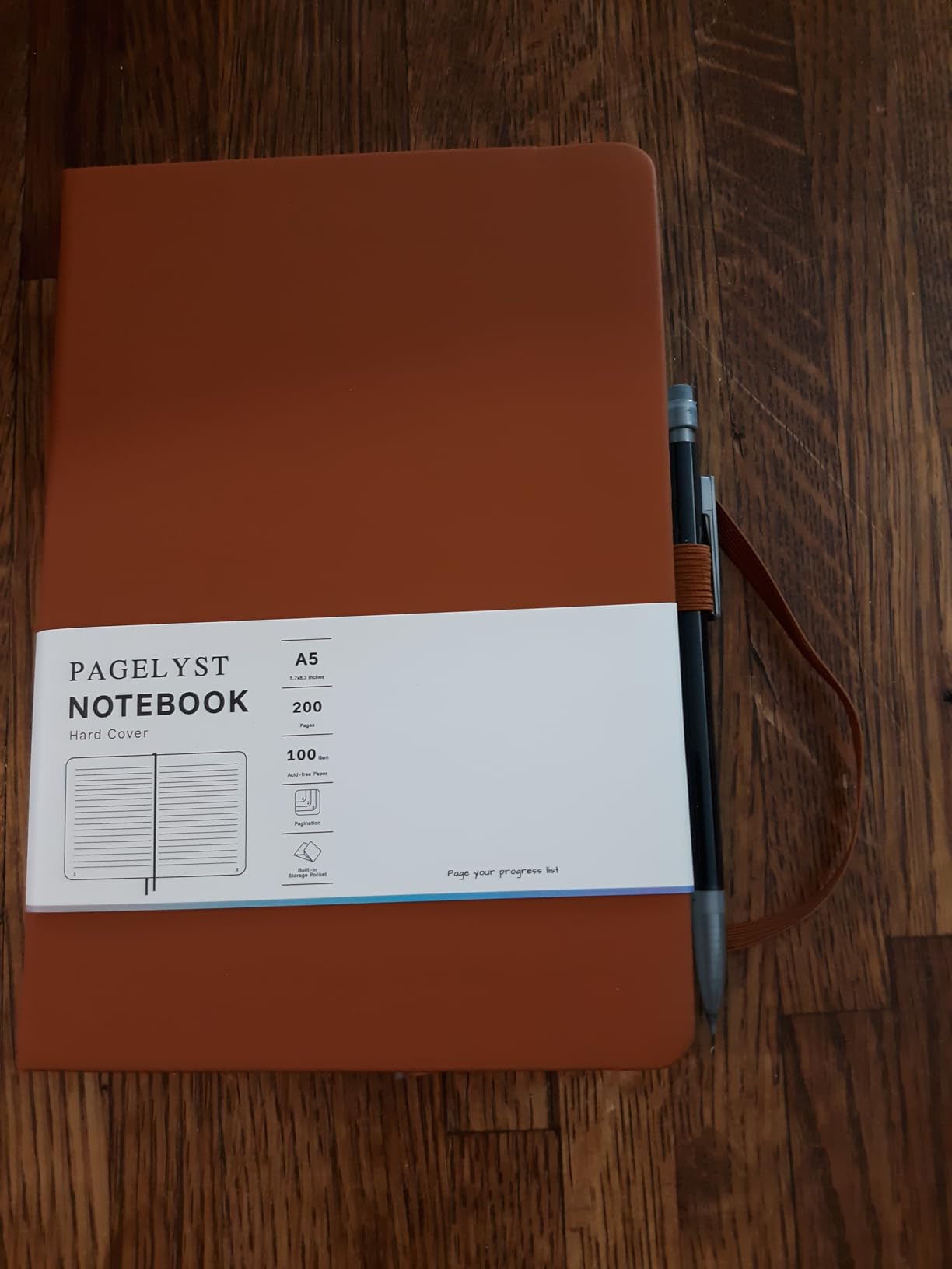 PAGELYST Lined Journal Notebook 200 Numbered Pages, 4 Pack, A5 Medium | 5.7'' x 8.3'' Leather Journal for Women Men, 100 GSM Thick Paper for Journaling, Writing, Work & Office (Classic Color Set) customer photo 2