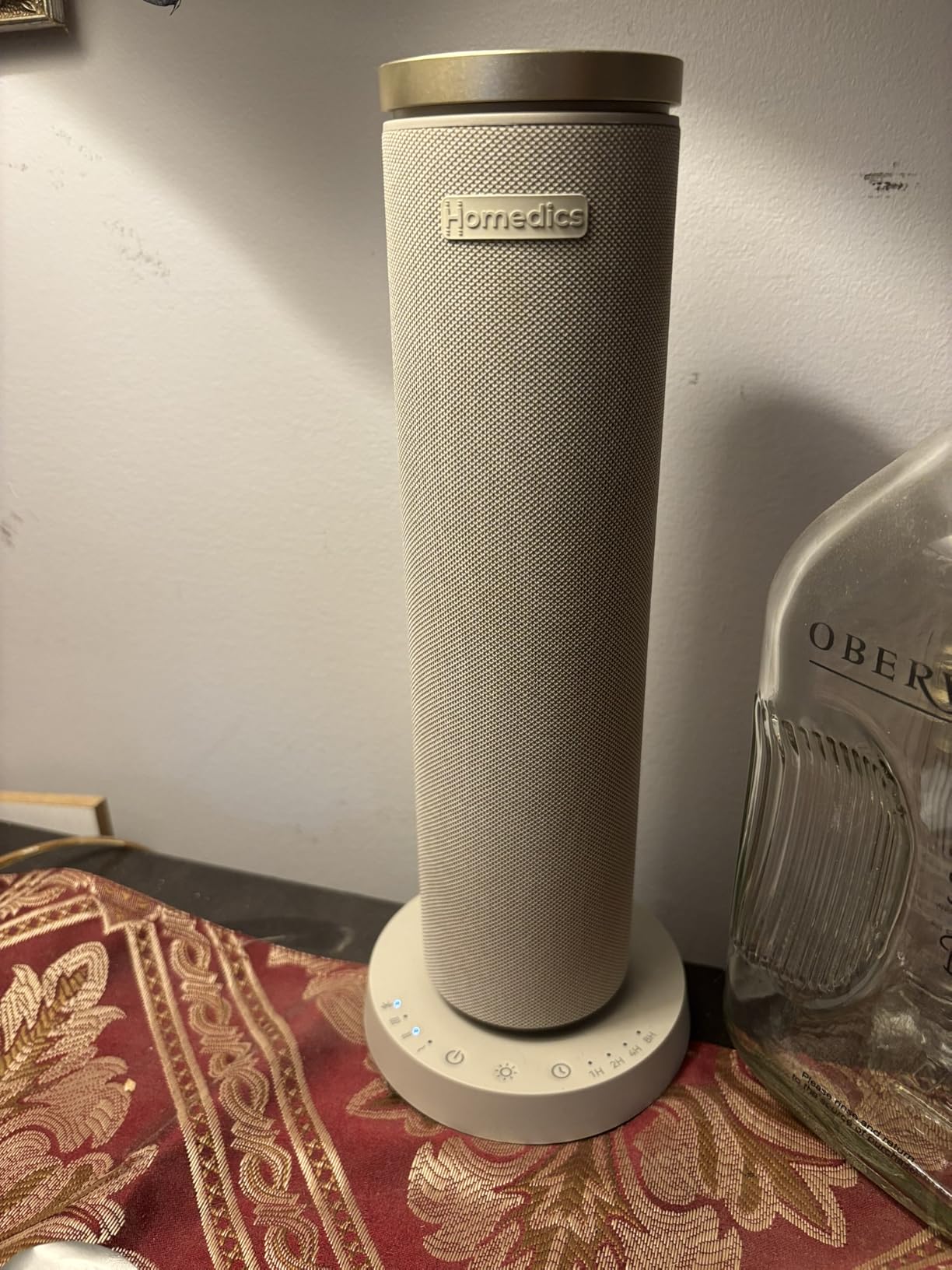 Homedics SereneScent Waterless Diffuser, Cold Air Scent Machine for Home, Diffuser for Large Rooms, App-Controlled Fragrance Diffuser with Timer and Ambient Lights, Beige customer photo 1