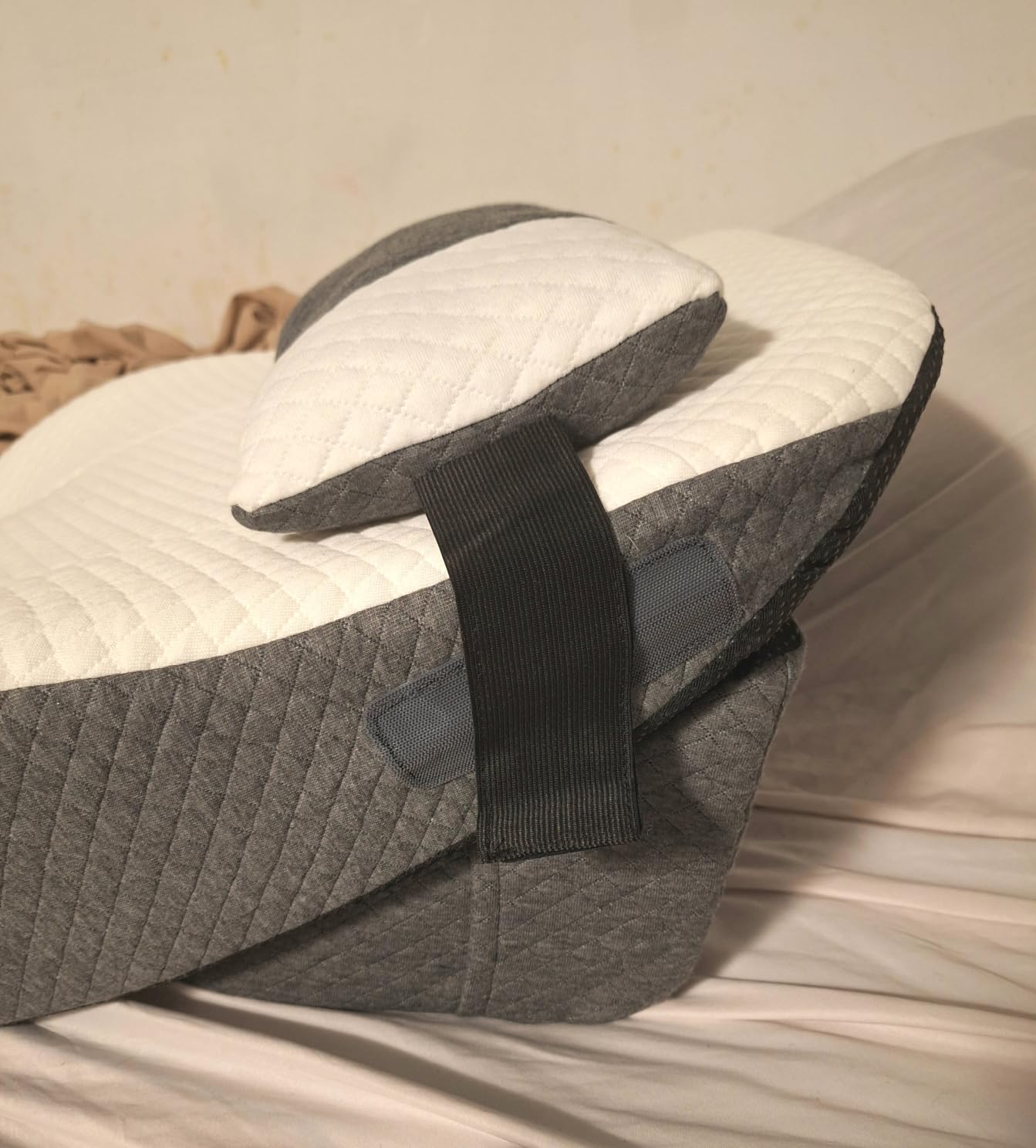 Adjustable Wedge Pillow Headboard Set for Sleeping & After Surgery | Ergonomic Reading Pillow for Sitting in Bed, Back Pain Relief & Leg Elevation, Bed Wedge with Premium Memory Foam, Soft Cover customer photo 2