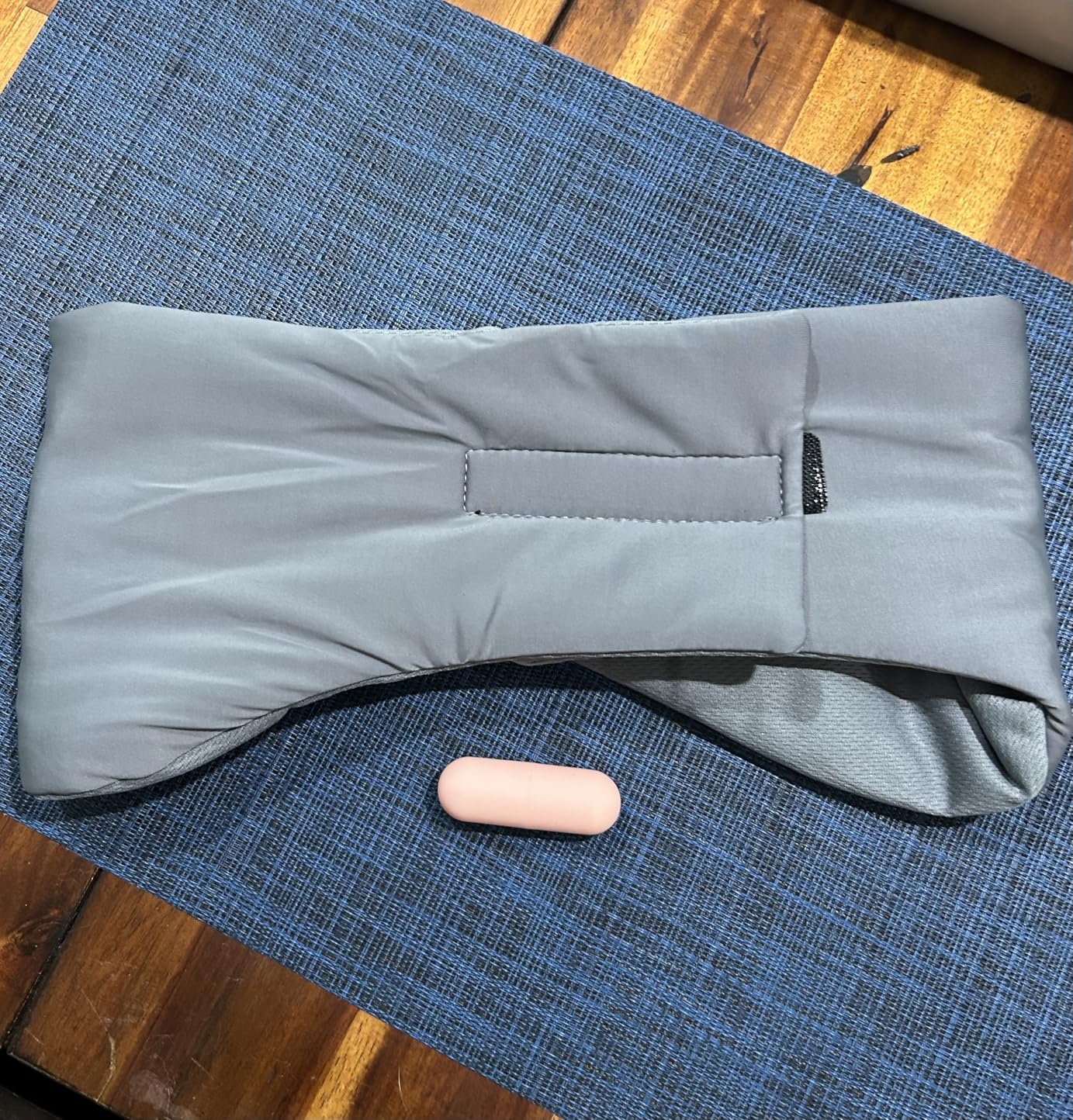 Weighted Sleep Mask for Women Men, Reversible Blackout Eye Mask for Sleeping with Soft Ear Pads & Earplugs, Adjustable Headband Cooling Eye Covers Shade for Side Sleeper, Travel & Nap (Grey) customer photo 2