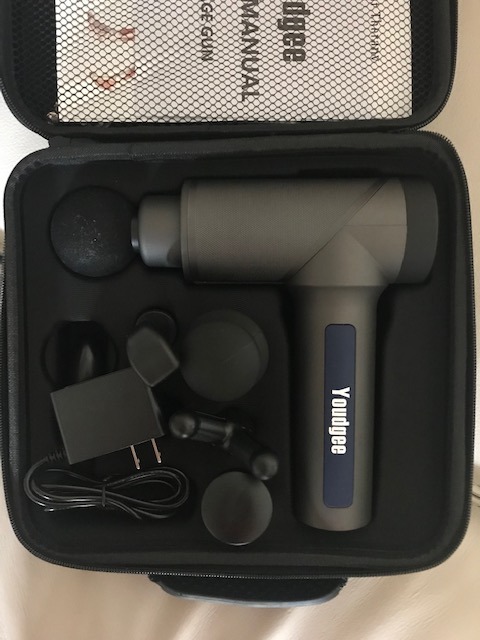 Massage Gun, Deep Tissue Percussion Muscle Massager for Pain Relief, Handheld Electric Back & Neck Massager with 30 Speeds and 6 Massage Heads for Athletes, Men & Women (Black) customer photo 1