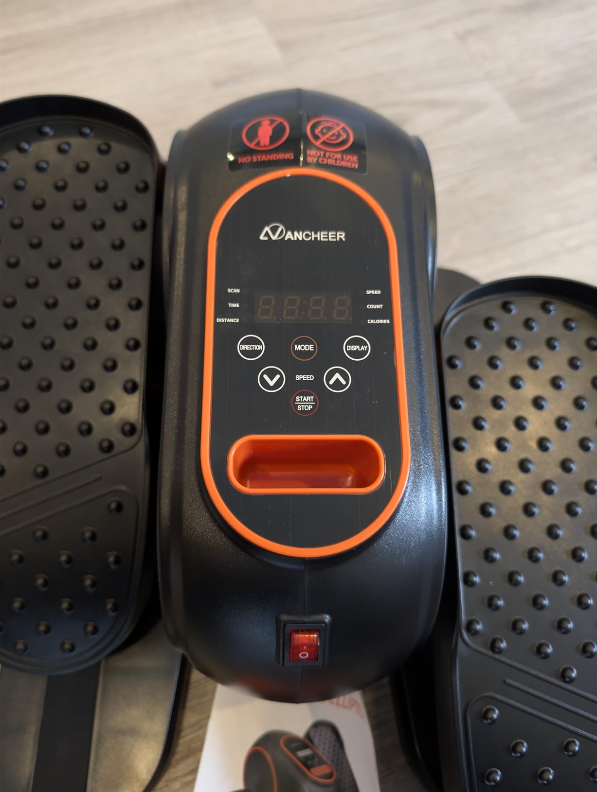 ANCHEER Home Elliptical Machine with Magnetic Resistance & Hand Pulse Sensors | LCD Monitor, 14 Resistance Levels, 15