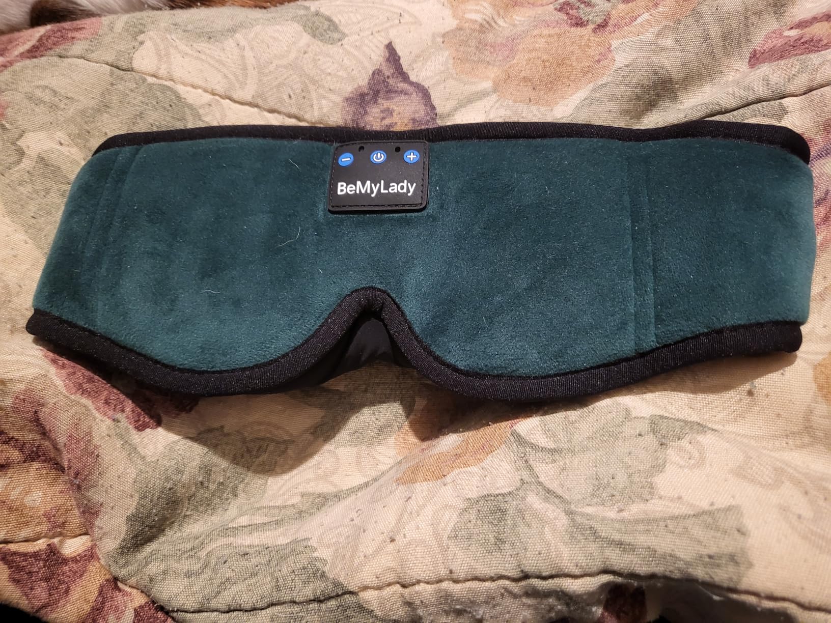 3D Bamboo Cotton Sleep Mask with Bluetooth 5.4 Headphone, Blue, Blackout Eye Mask for Side Sleepers, Music Wireless Bluetooth Earphones HD Speaker Microphone for Travel, Gifts for Women Men customer photo 1