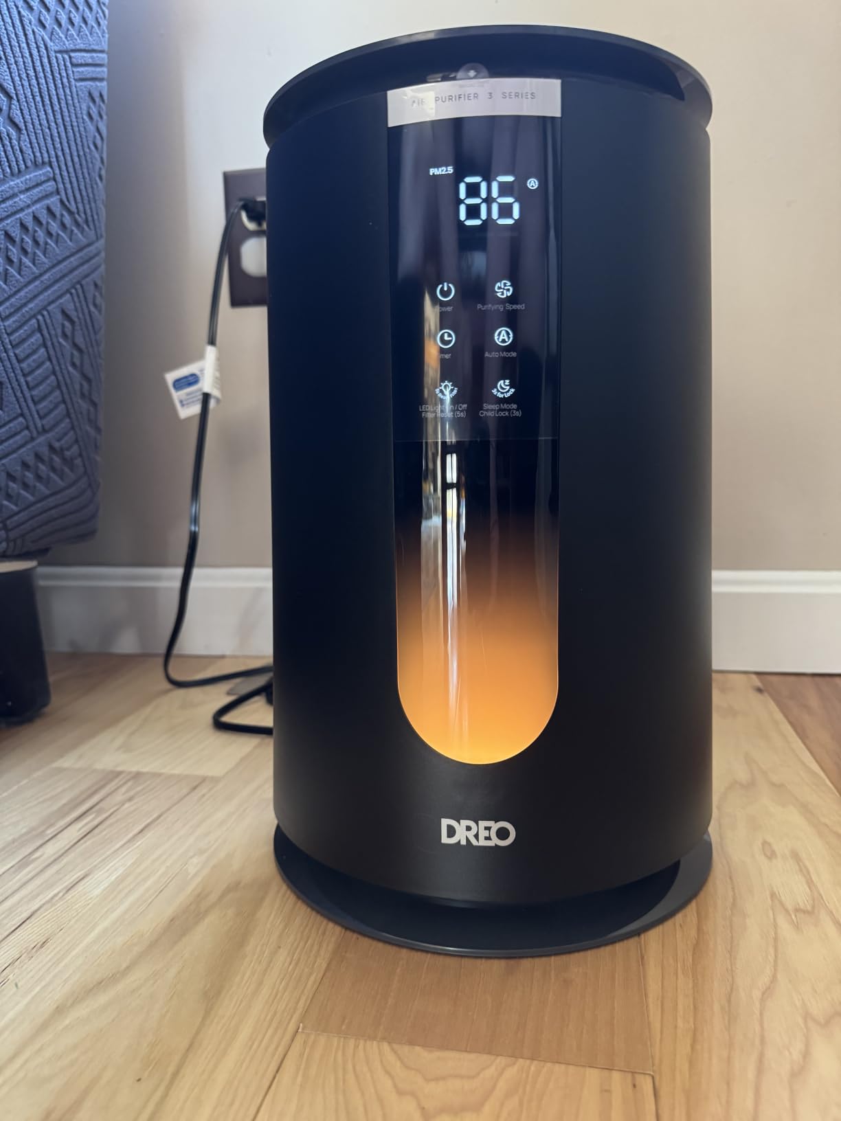 DREO HEPA Air Purifier for Home, AHAM VERIFIDE Air Cleaner for Bedroom, Pets, Smoke, Dust, Pollen & Odors, PM2.5 Monitor, Auto, Turbo & Quiet Sleep Mode, 4 Speeds, Scent Diffuser, DR-HAP008 customer photo 2