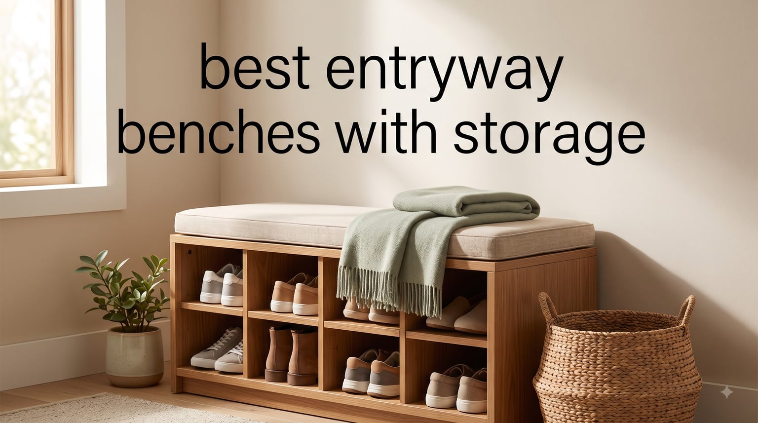 best entryway benches with storage