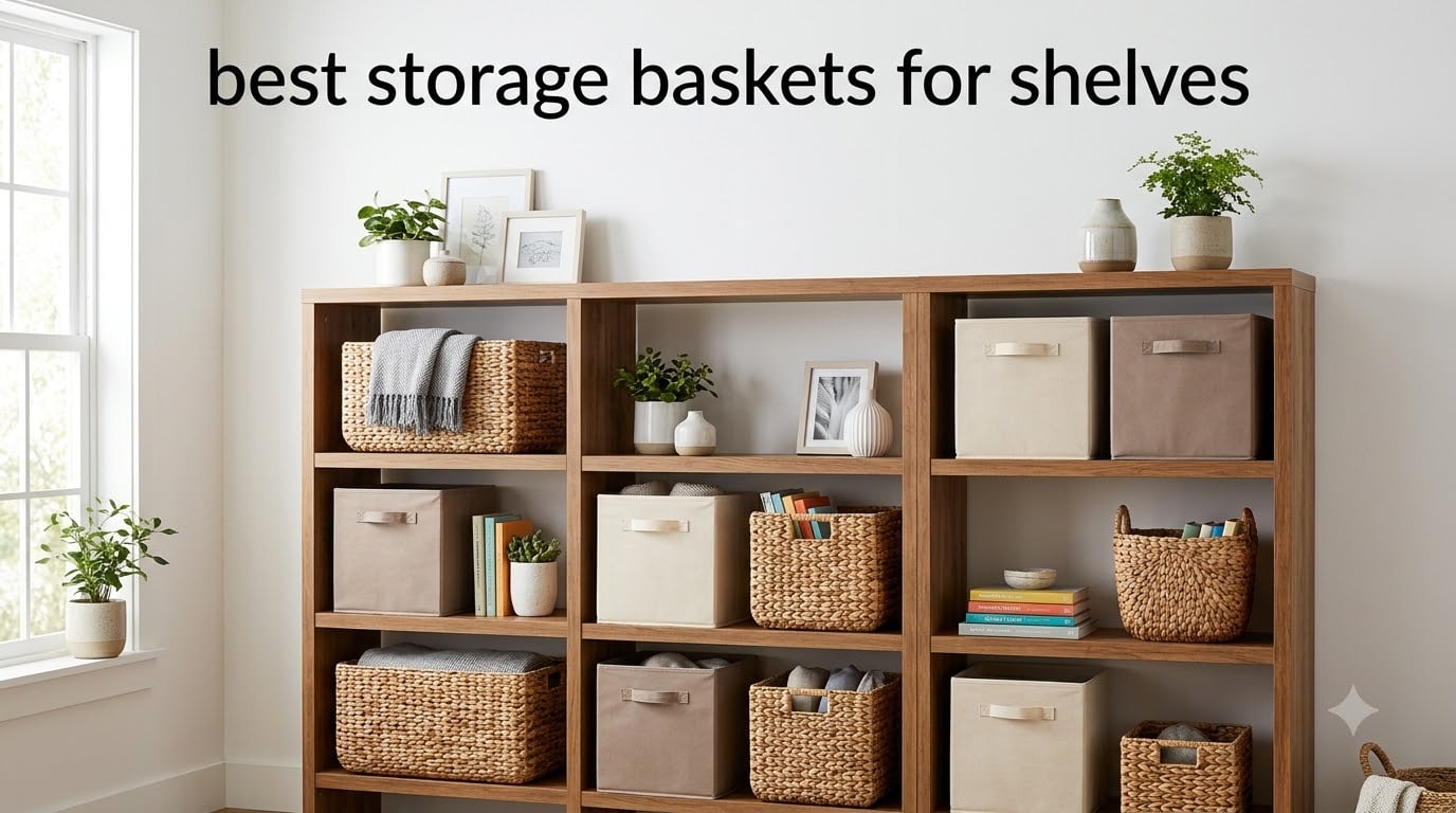 best storage baskets for shelves