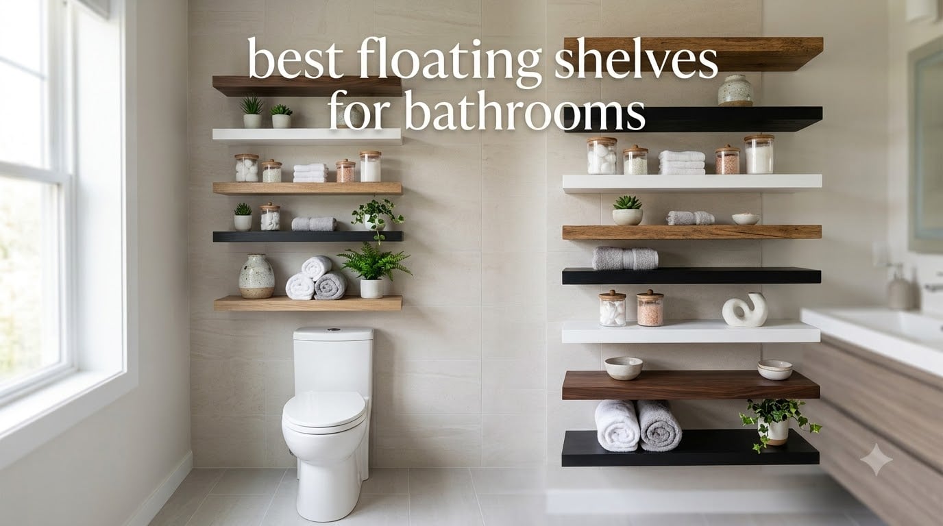 best floating shelves for bathrooms