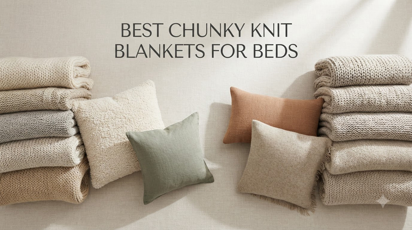 best chunky knit blankets for beds