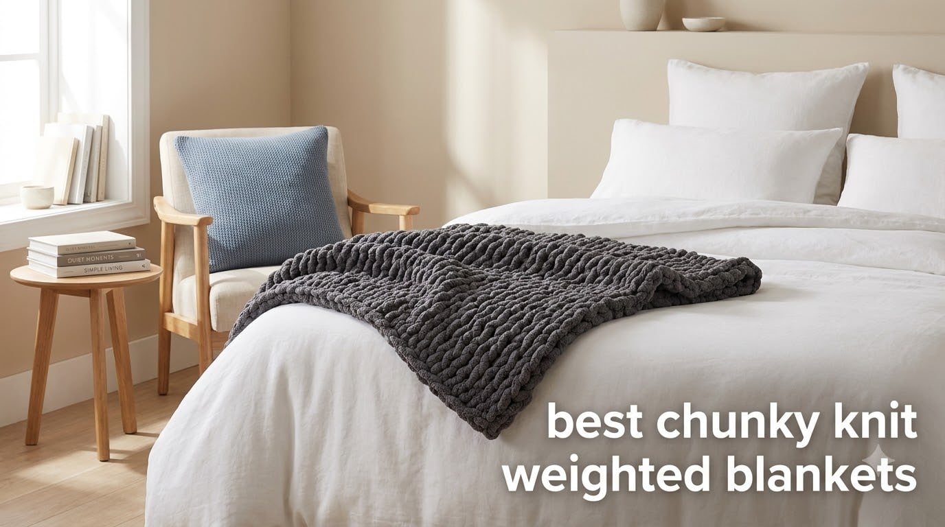best chunky knit weighted blankets