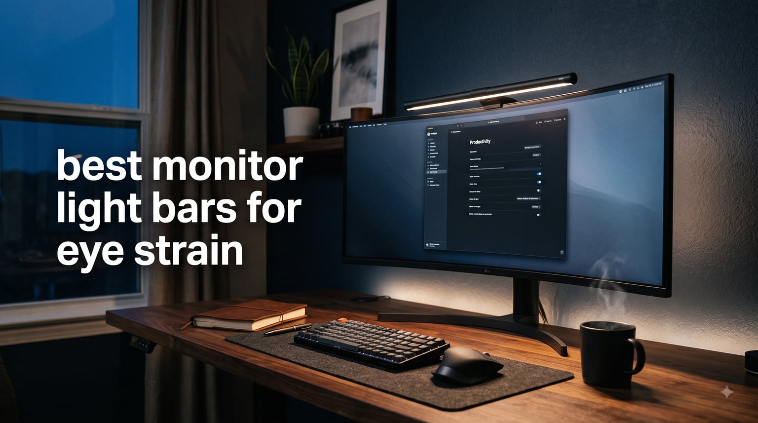 best monitor light bars for eye strain