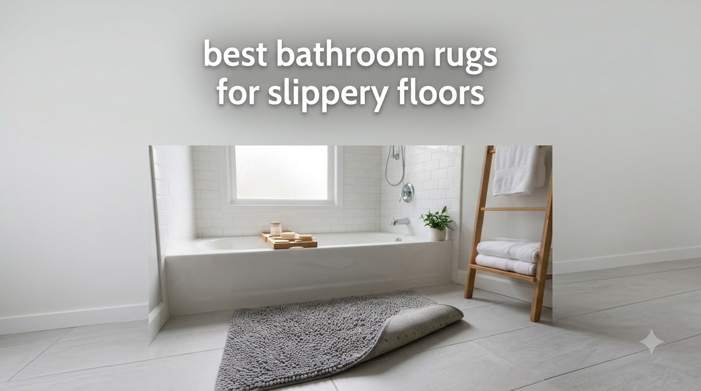 best bathroom rugs for slippery floors