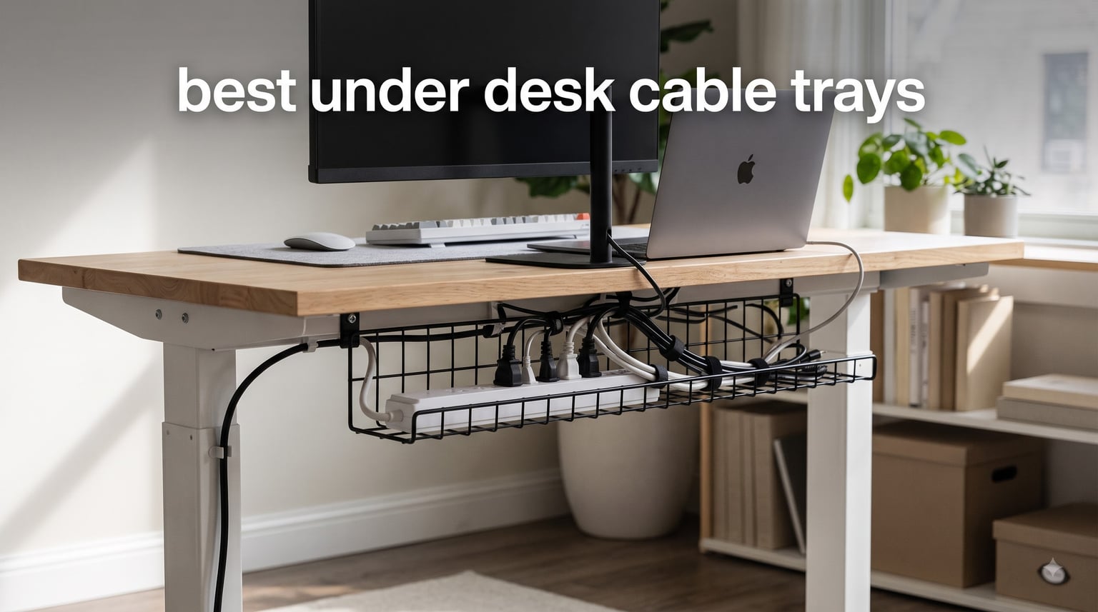 best under desk cable trays
