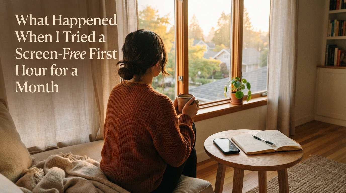 What Happened When I Tried a Screen-Free First Hour for a Month